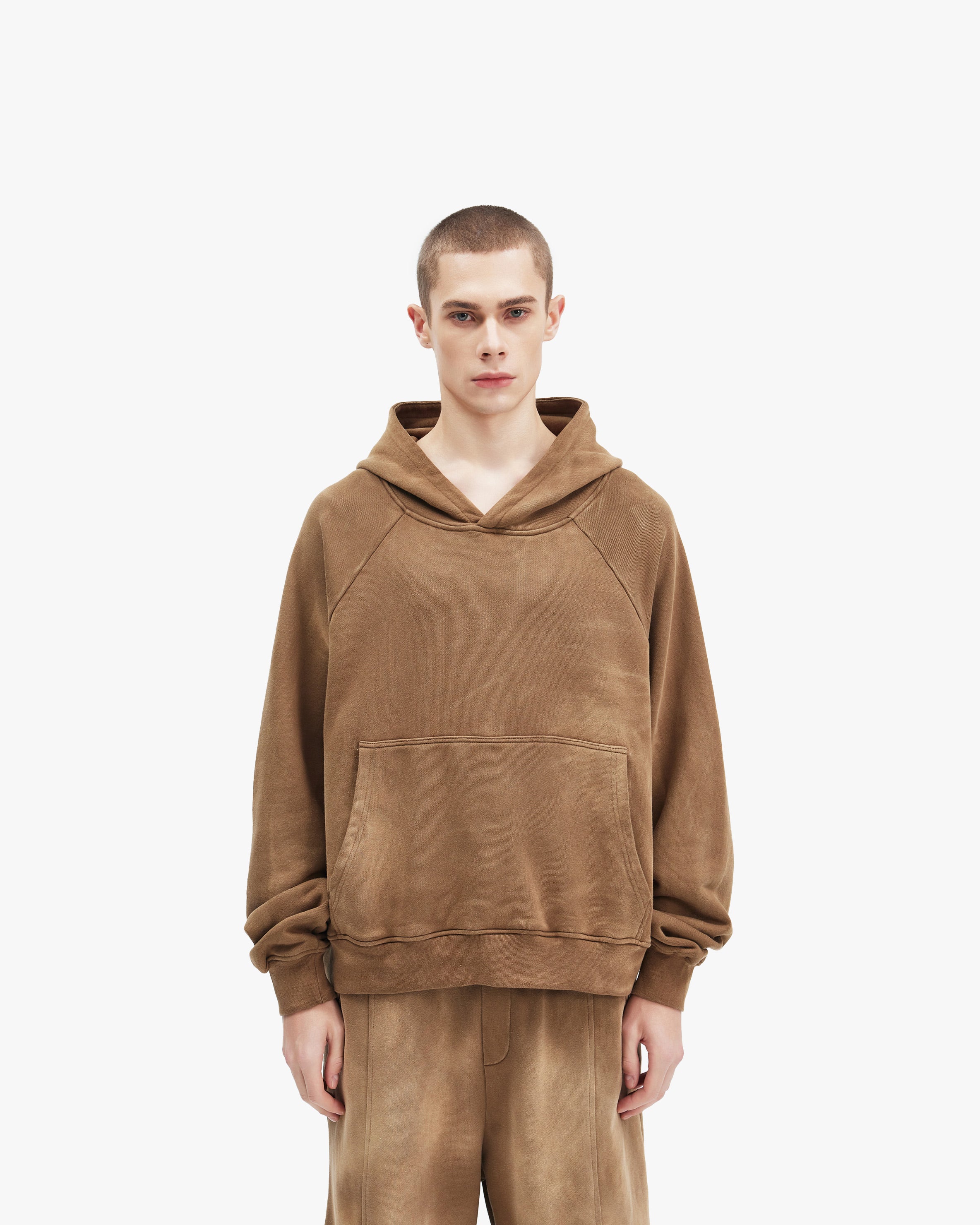 FADED WASH HOODIE BEIGE