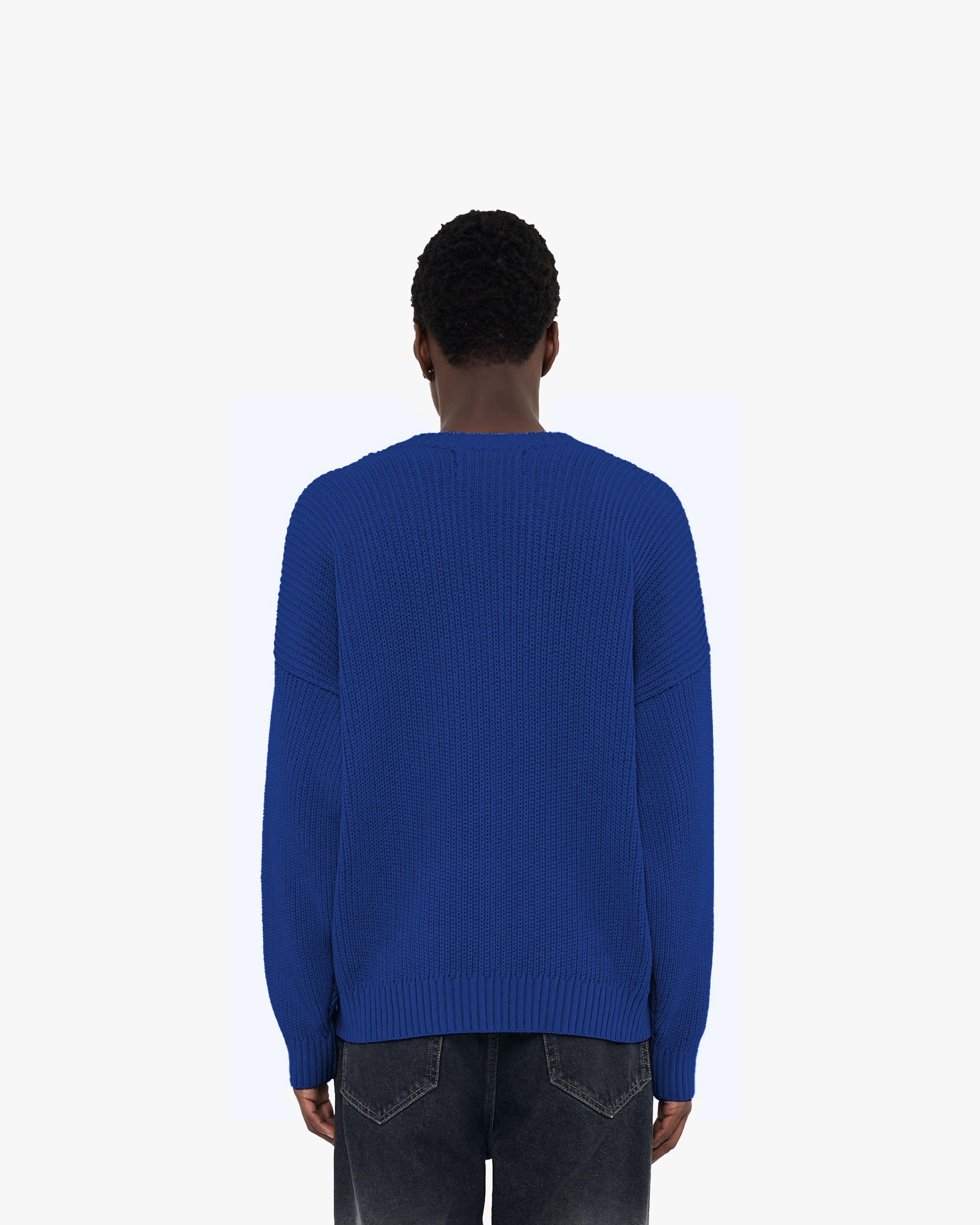 V-LOGO KNITWEAR ROYAL BLUE