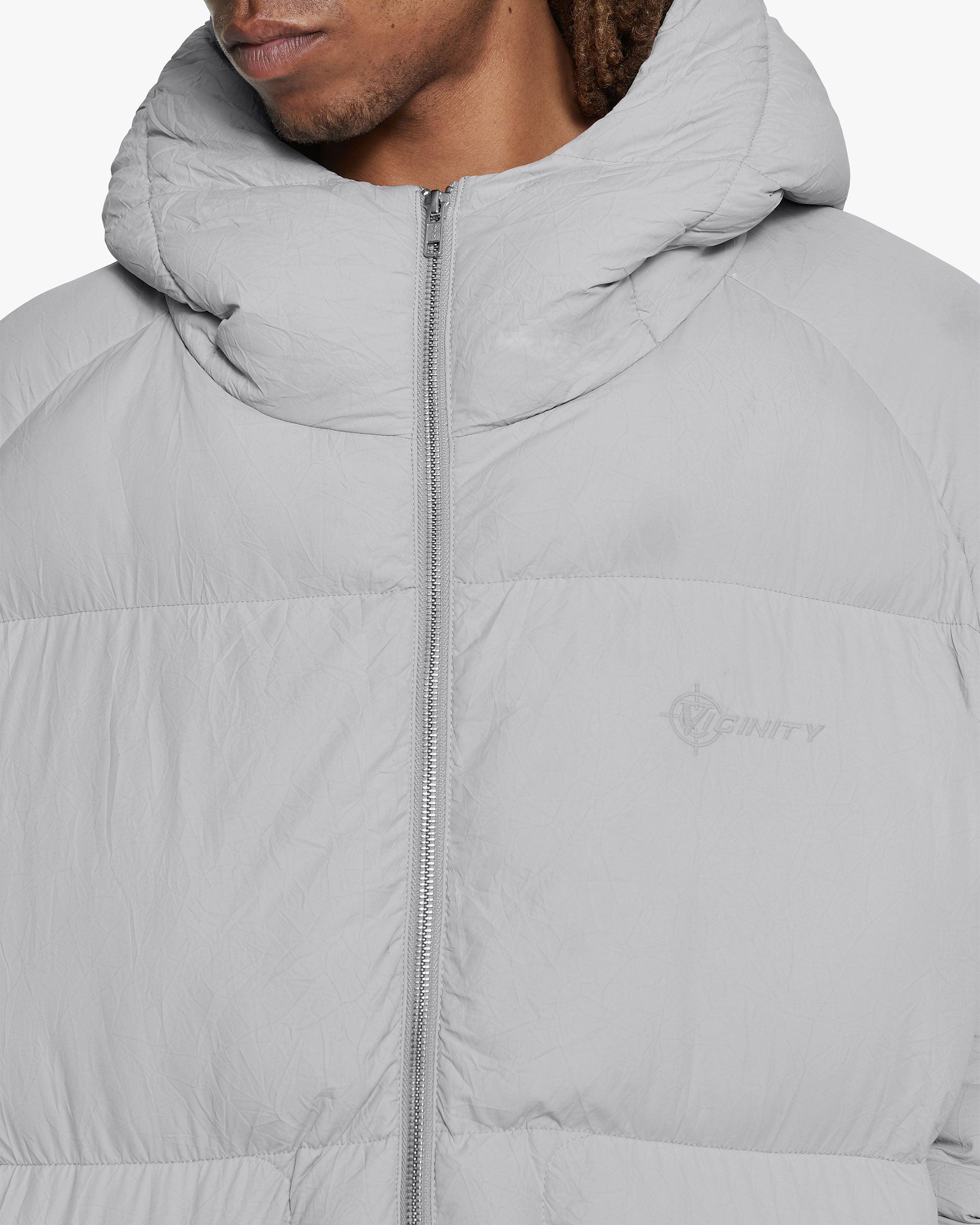 PUFFER JACKET LIGHT GREY