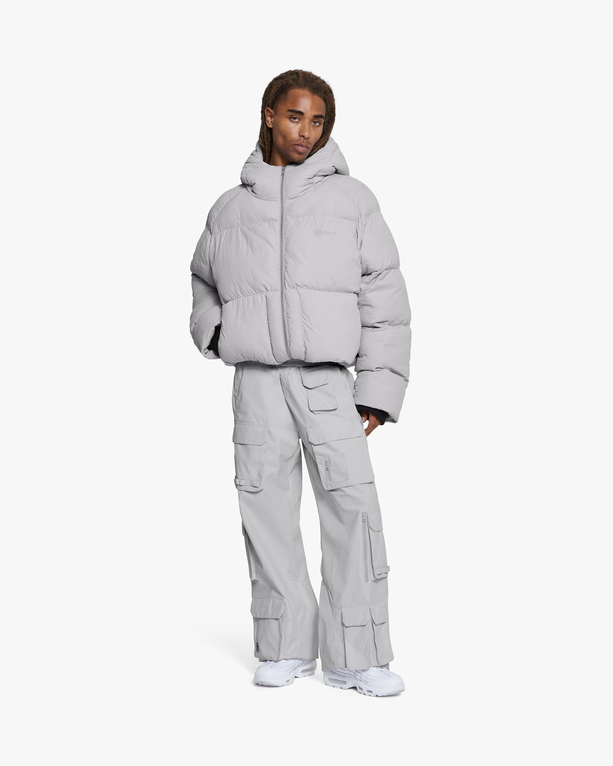 PUFFER JACKET LIGHT GREY