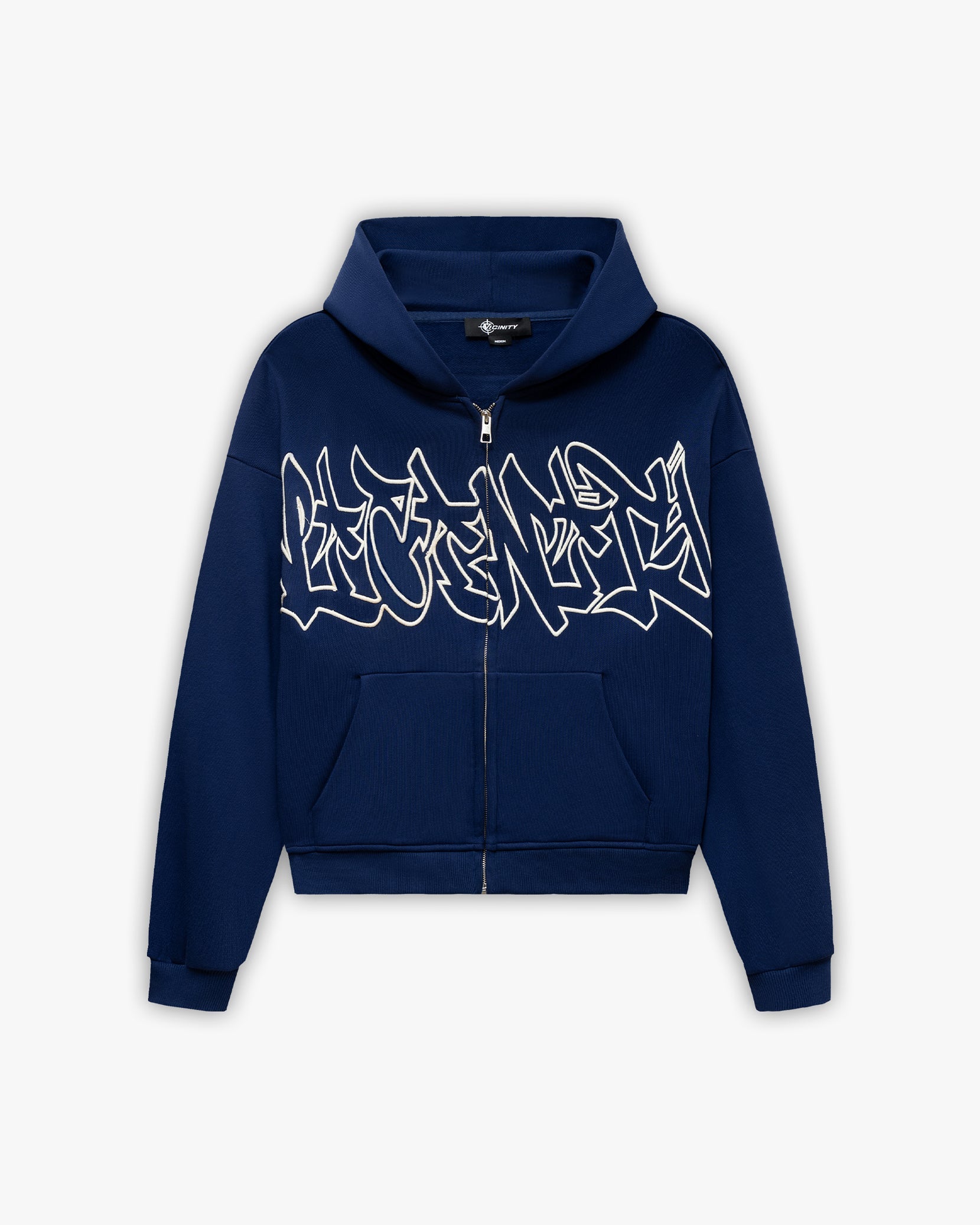 GRAFFITI ZIP-HOODIE BLUE