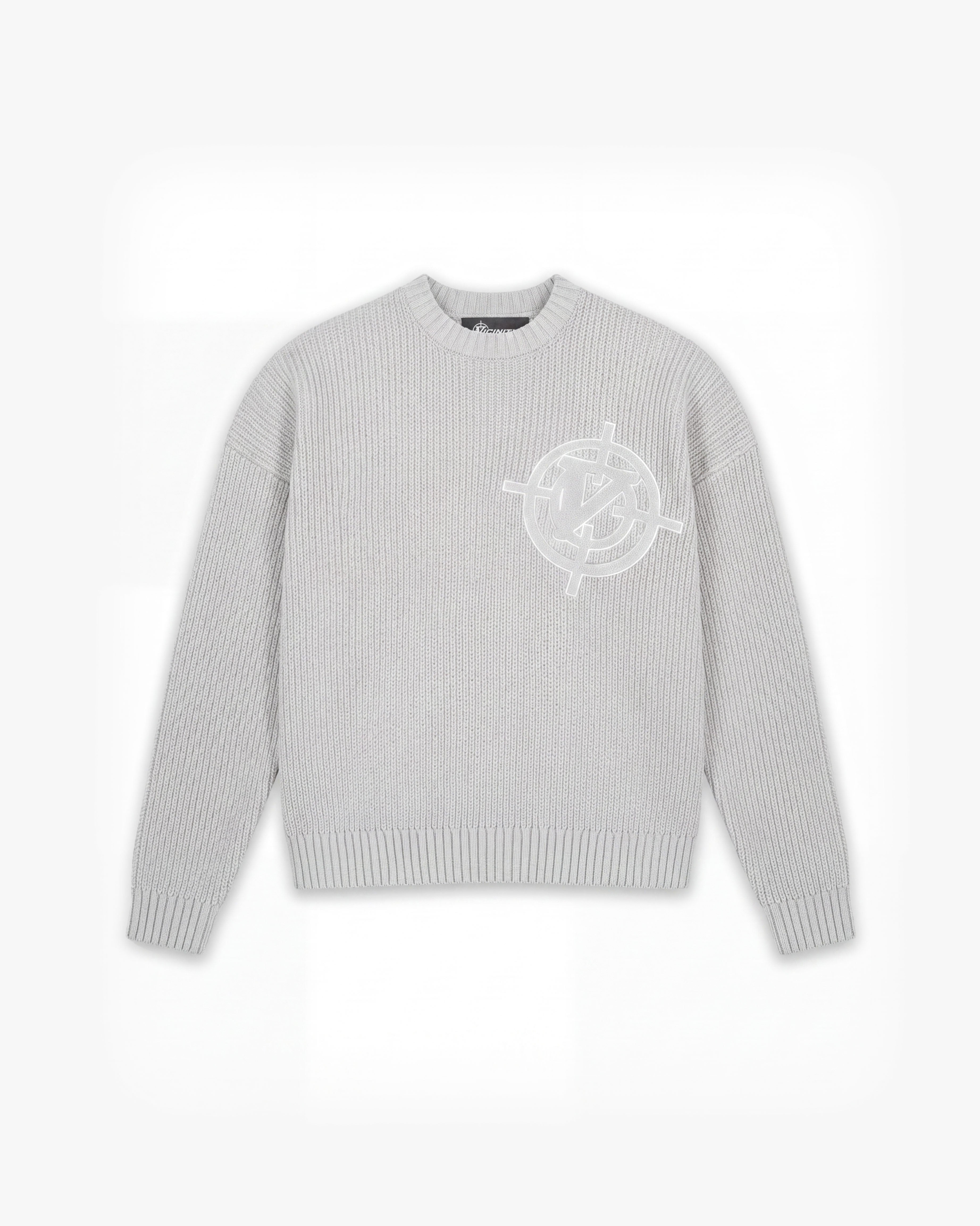 V-LOGO KNITWEAR LIGHT GREY