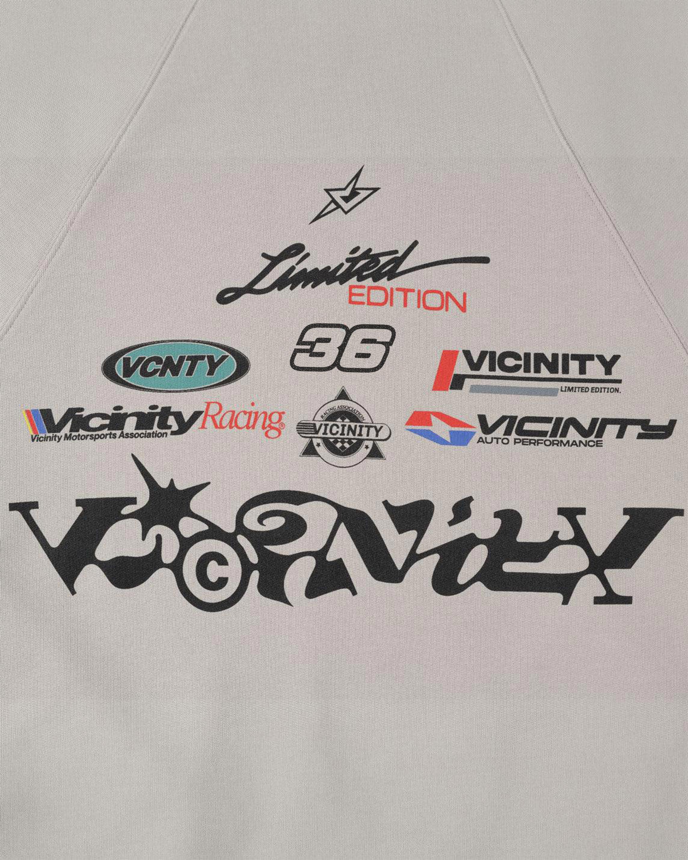 RACING LOGOS HOODIE GREY