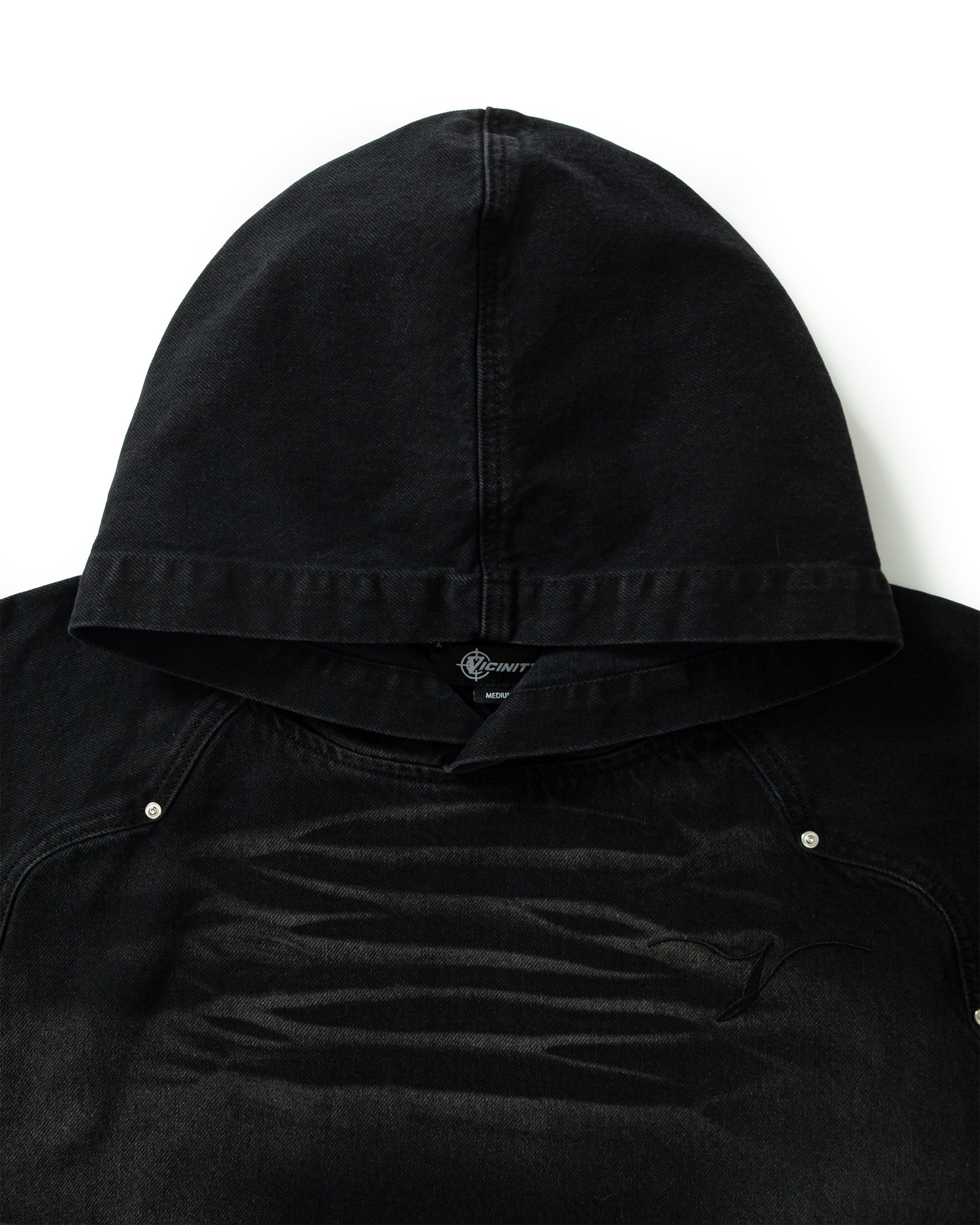 WILD SOUTH DENIM HOODIE COAL