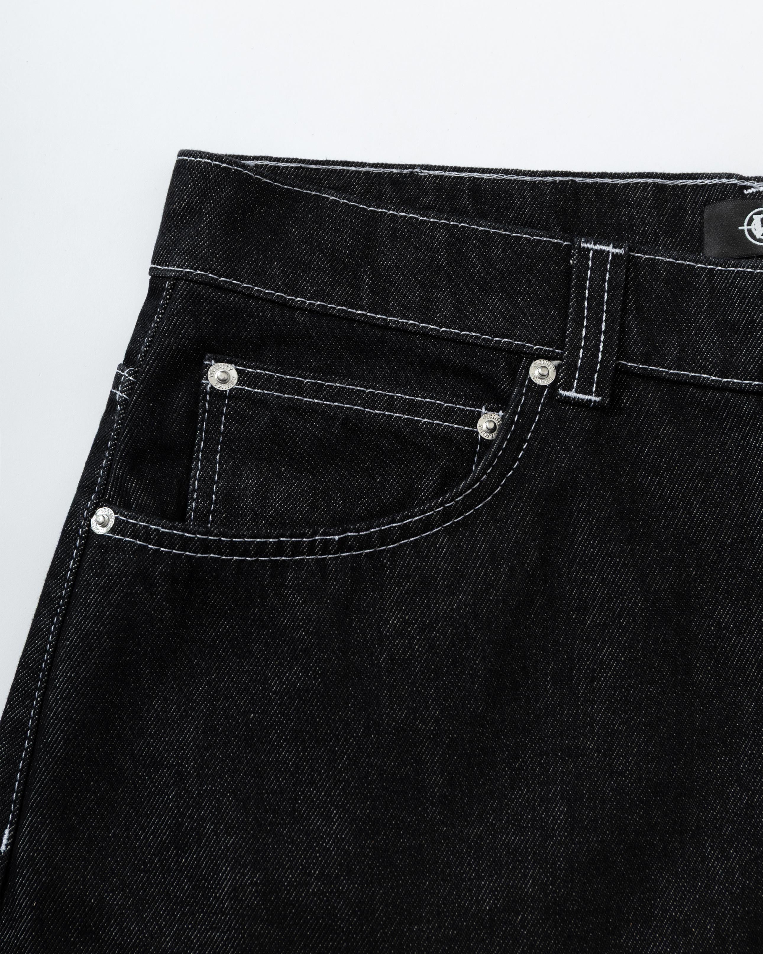 VOLUME DENIM RAW BLACK