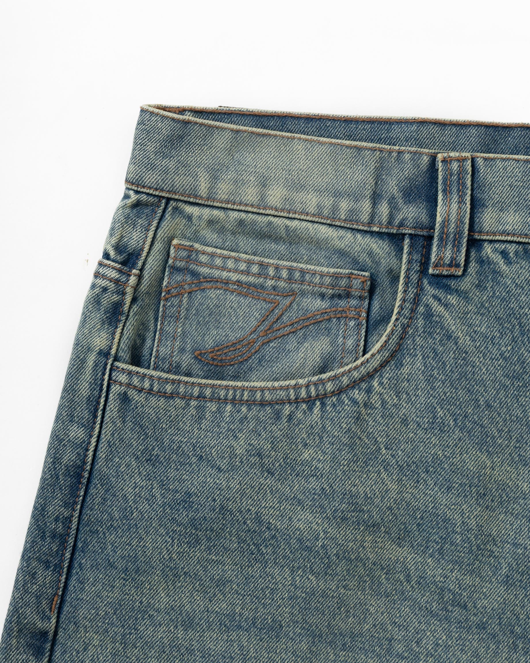 THE BAGGY DENIM PETROL WASHED