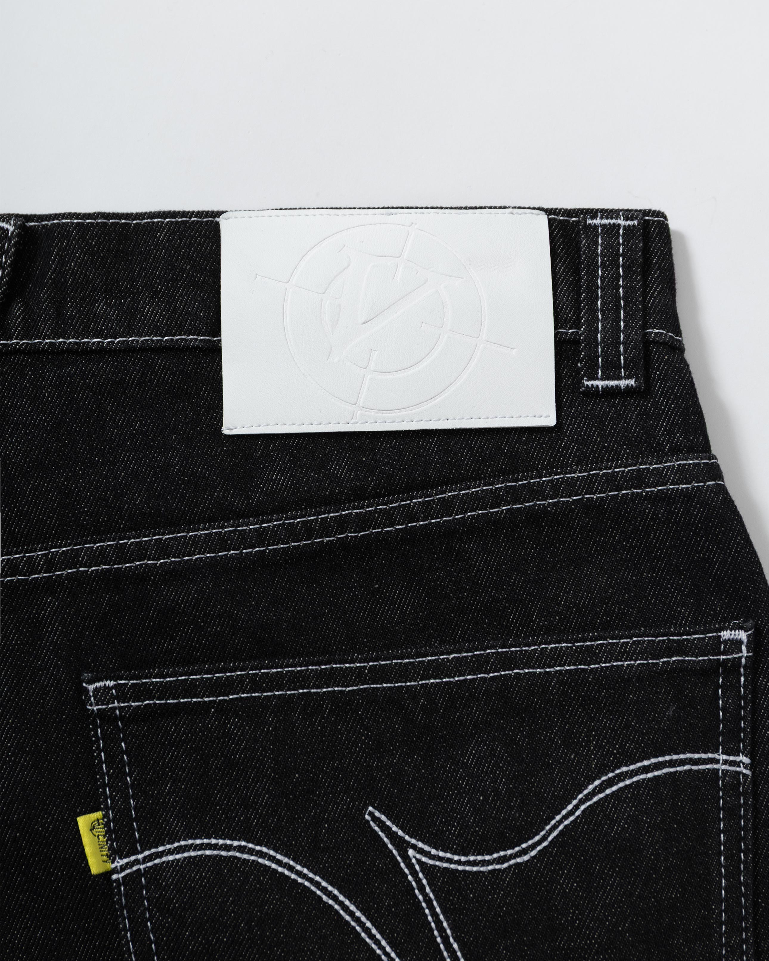 VOLUME DENIM RAW BLACK