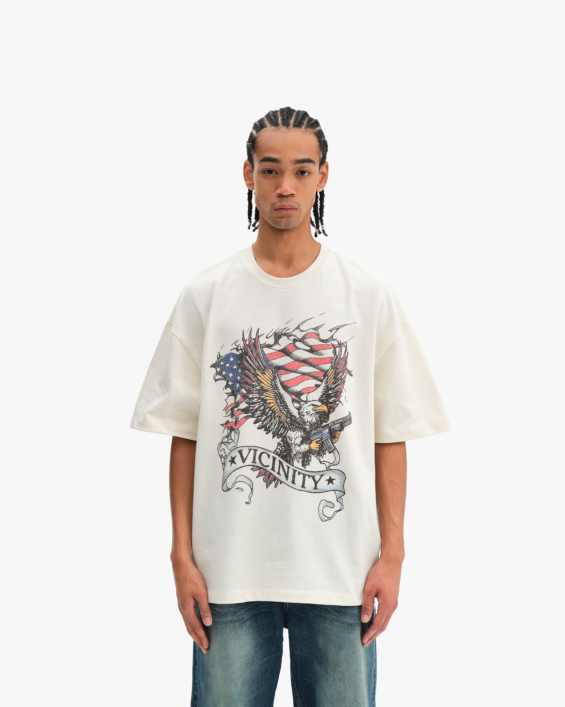 EAGLE TATTOO TEE BEIGE