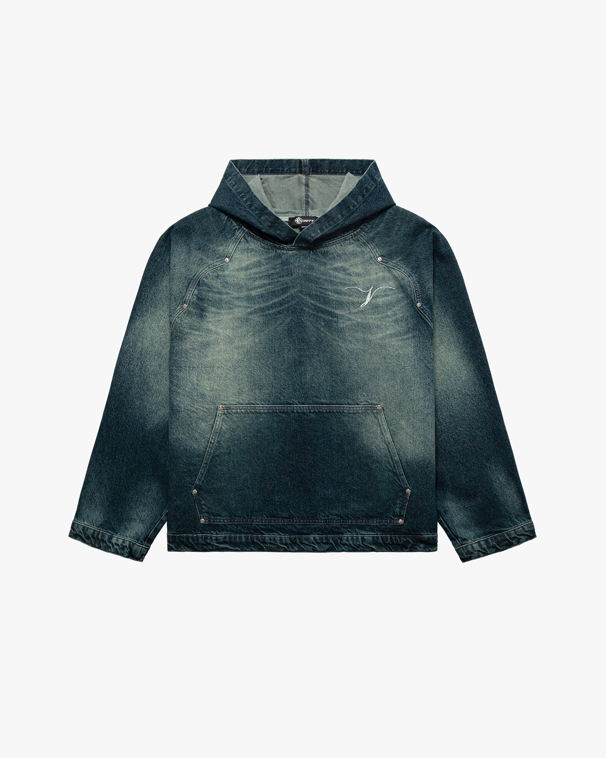 WILD SOUTH DENIM HOODIE LAKE