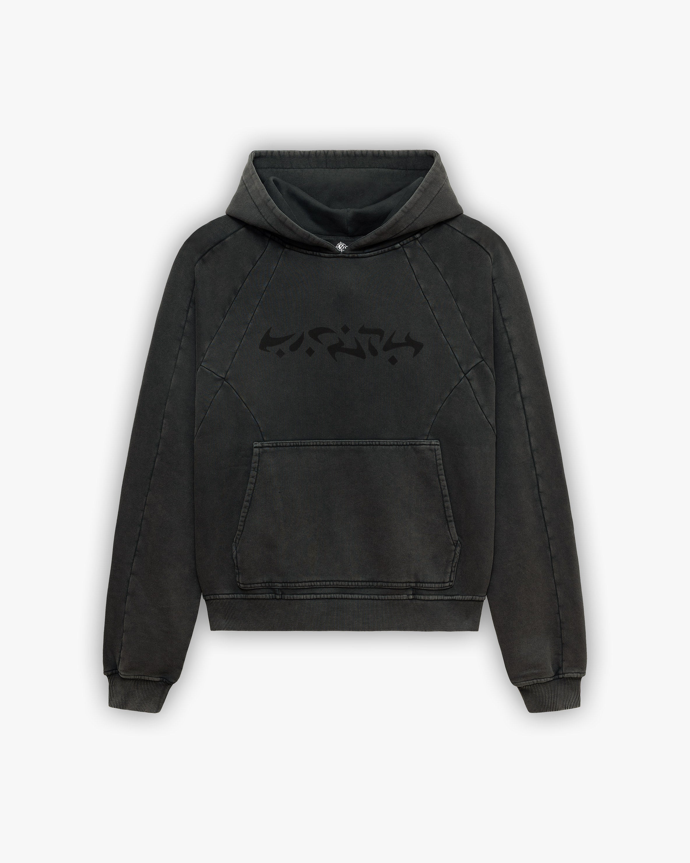 ACID WASHED HOODIE DARK GREY