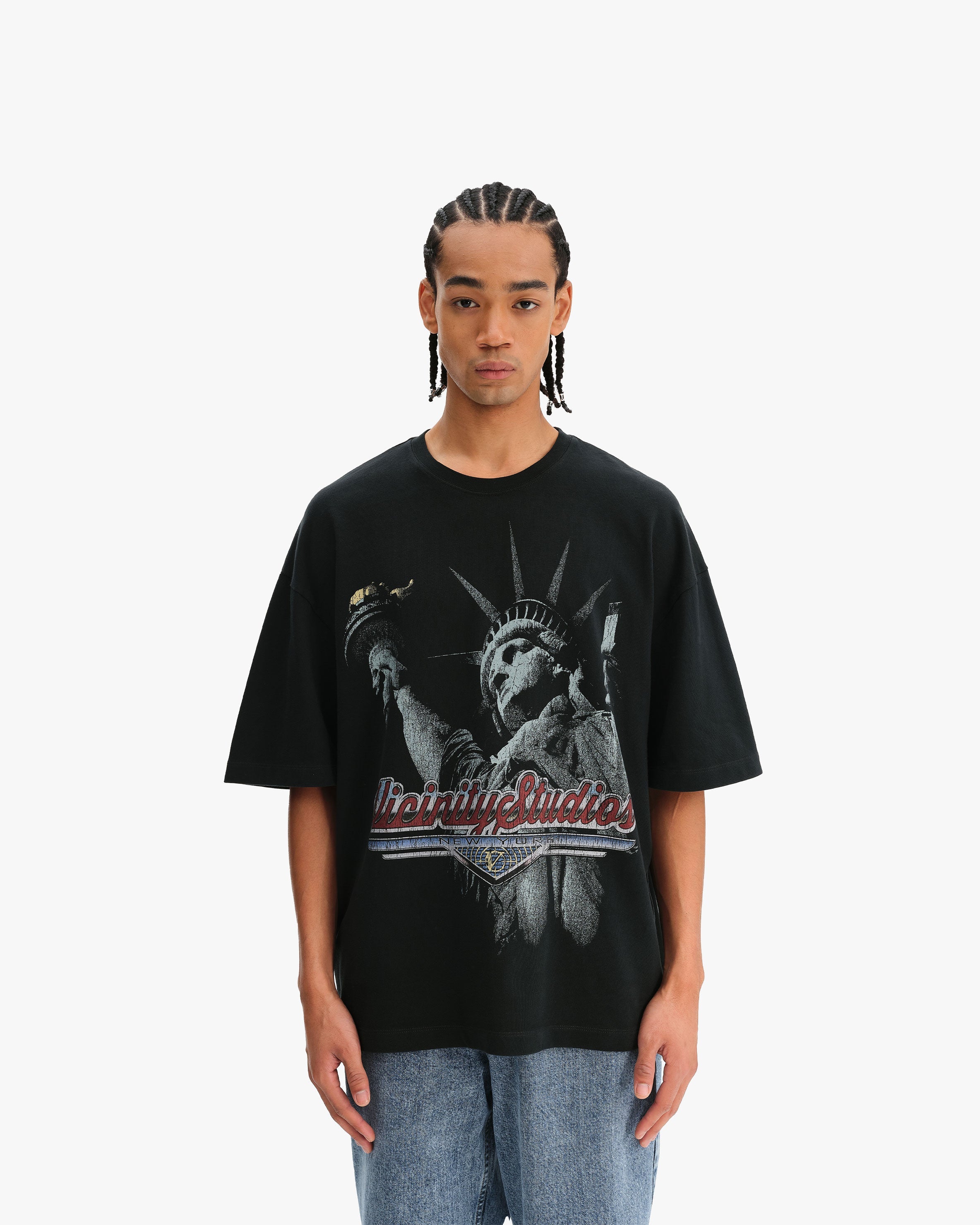 LADY LIBERTY TEE VINTAGE WASH