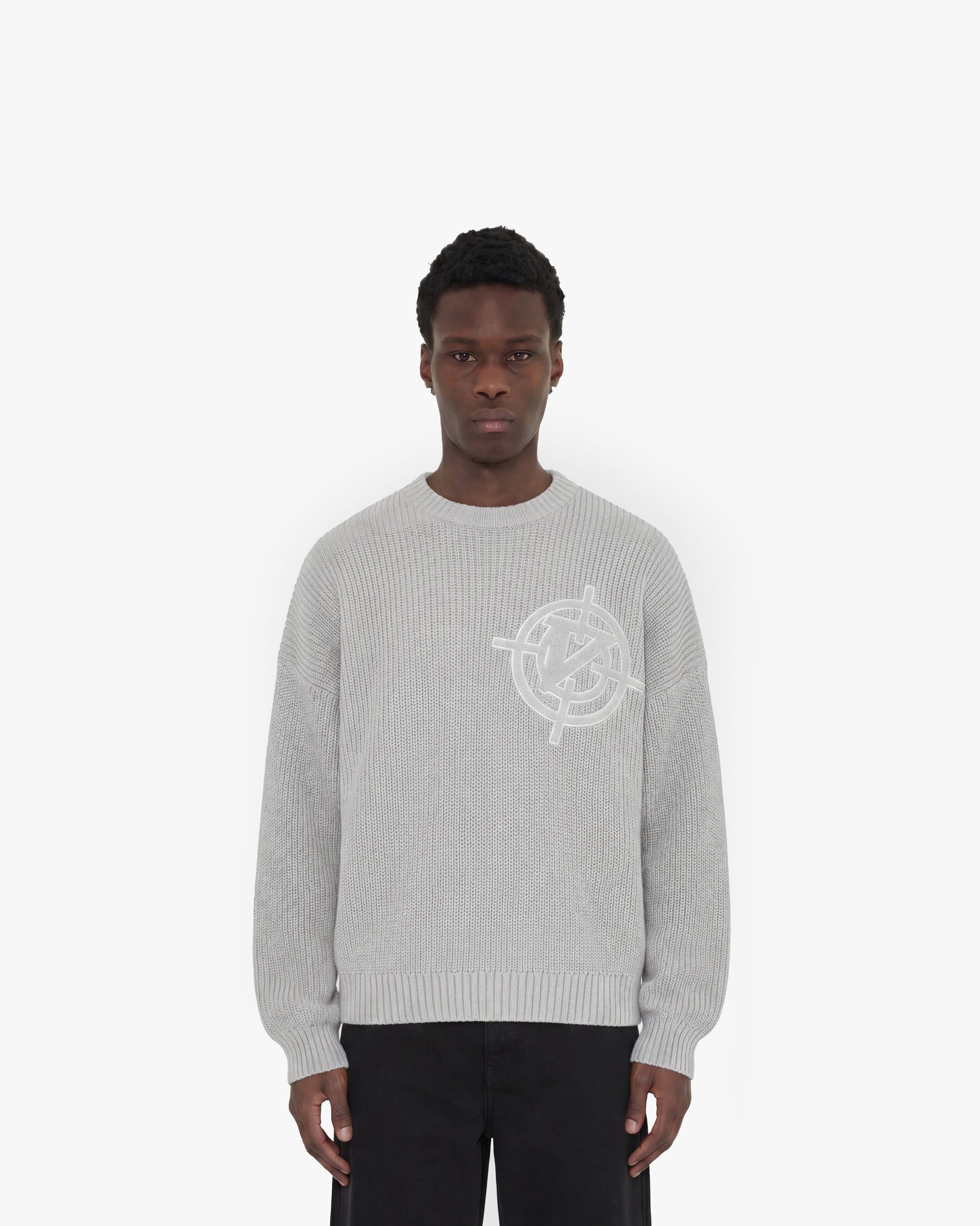 V-LOGO KNITWEAR LIGHT GREY