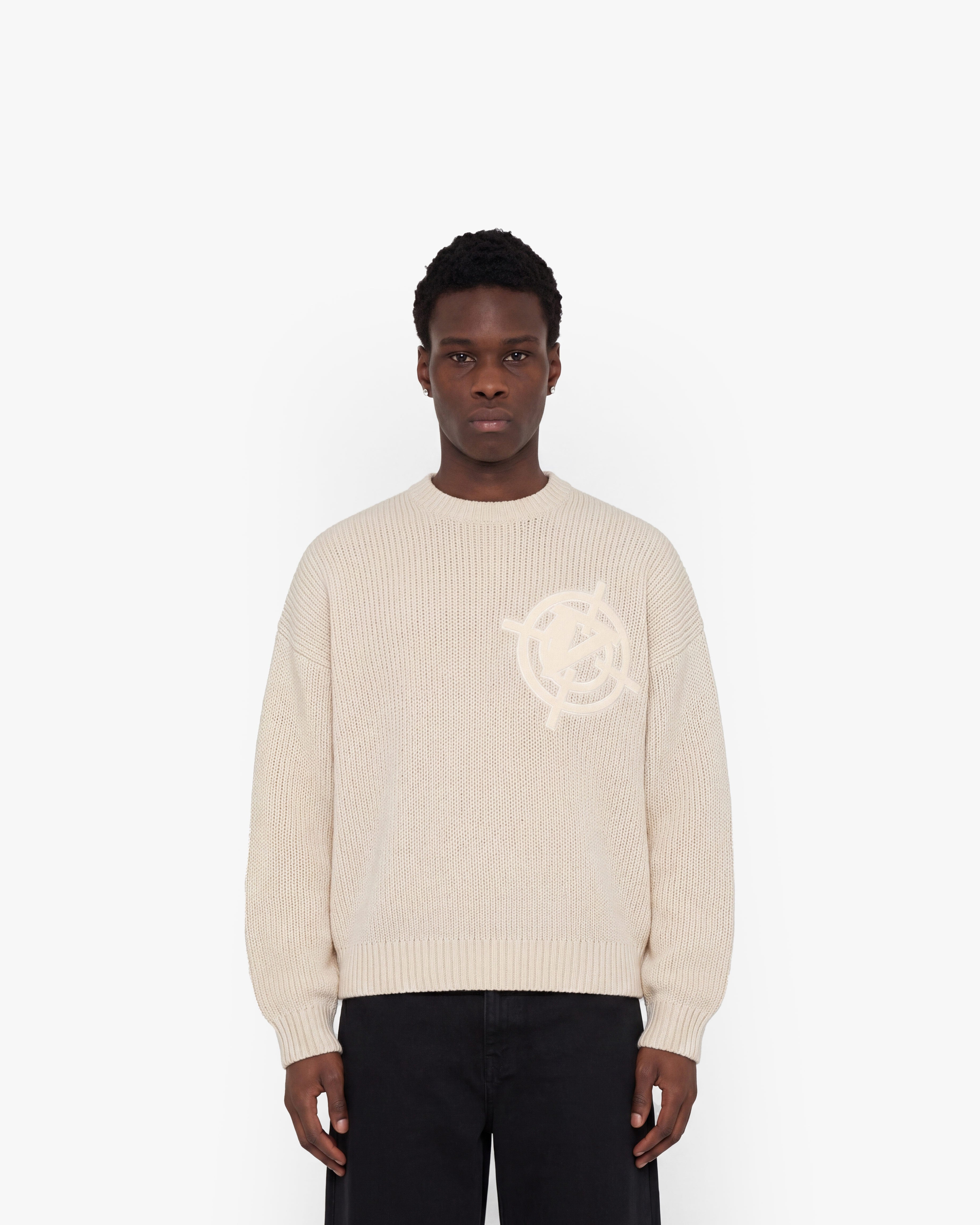 V-LOGO KNITWEAR BEIGE