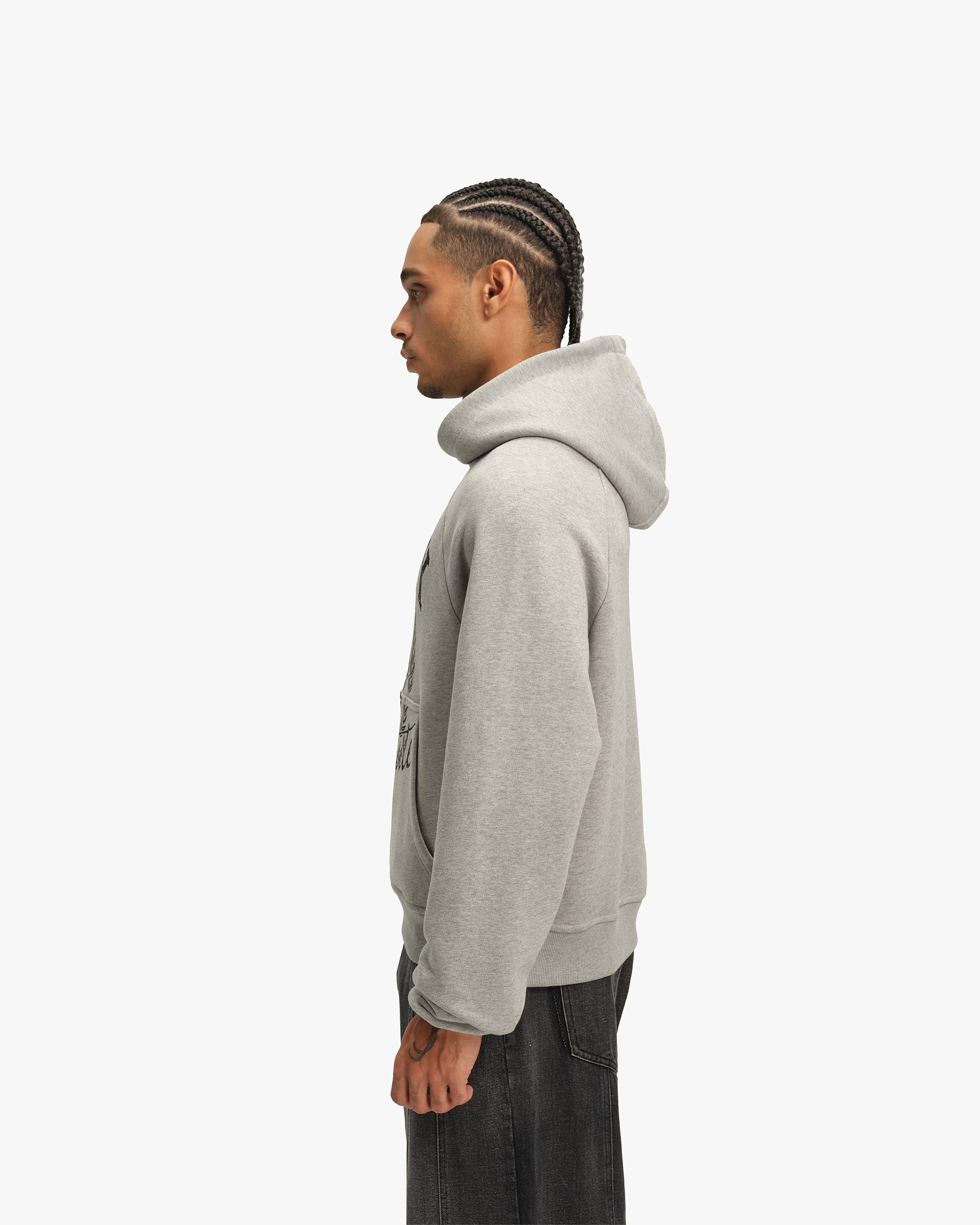 INSTITUTE HOODIE GREY MELANGE