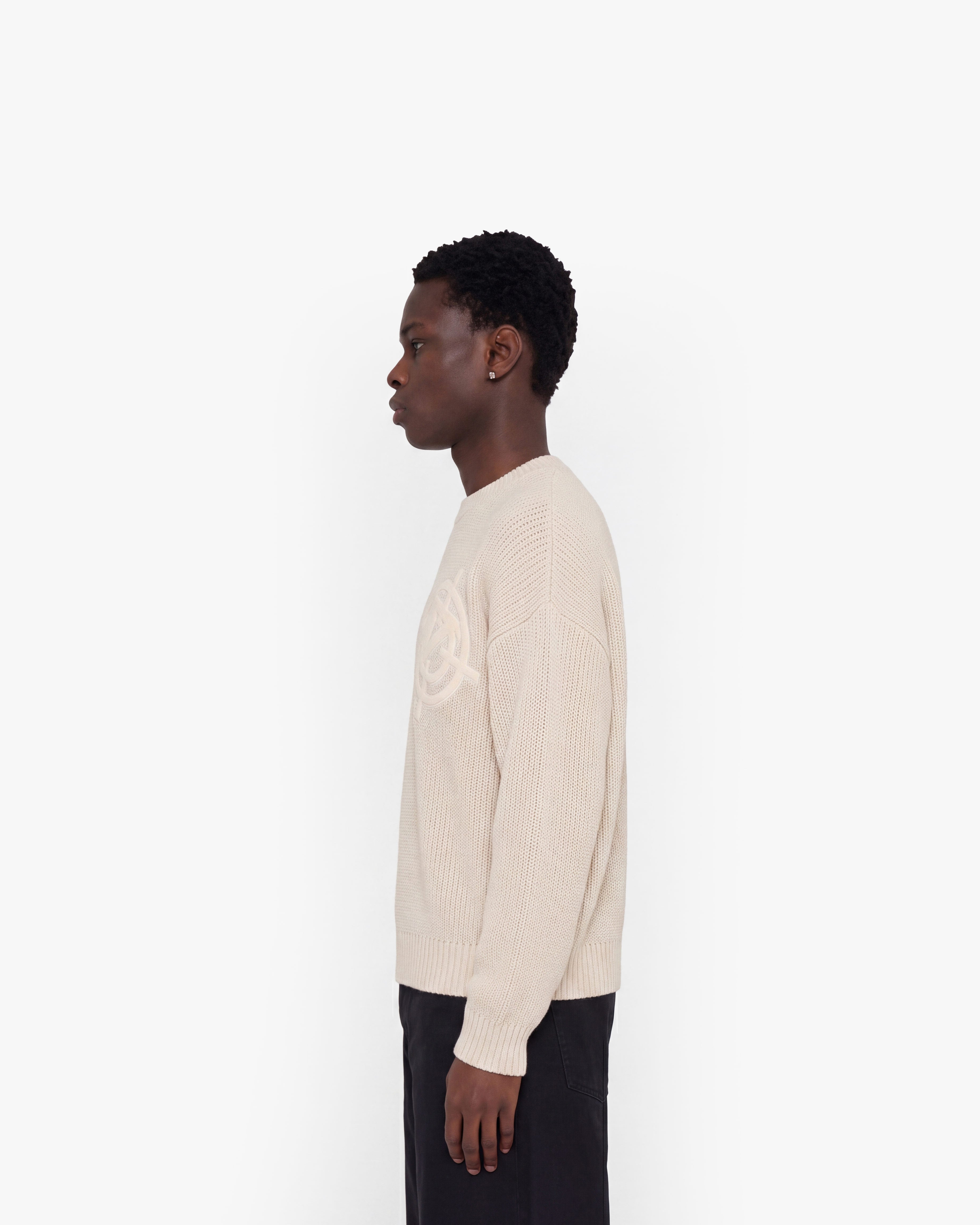 V-LOGO KNITWEAR BEIGE