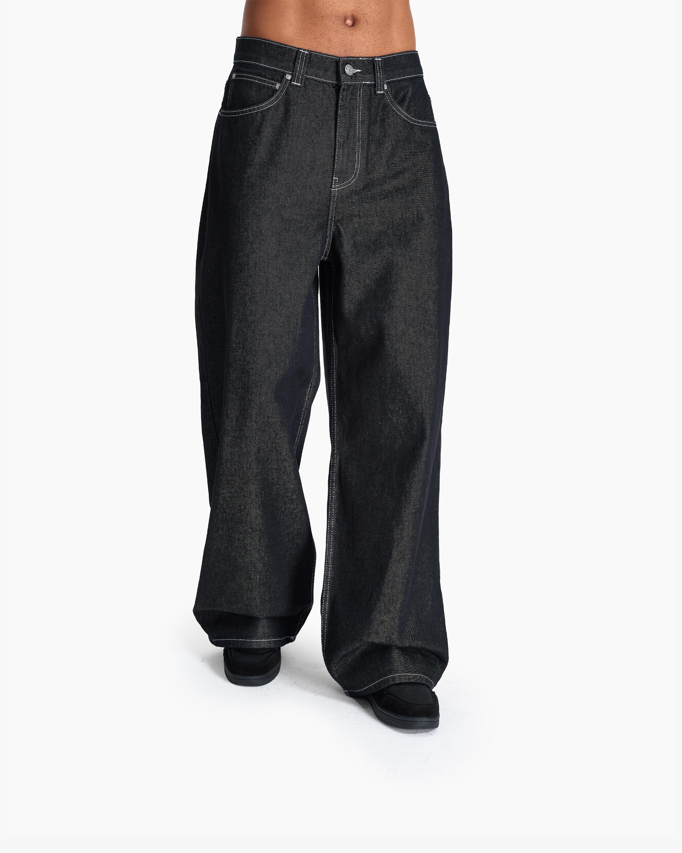 VOLUME DENIM RAW BLACK