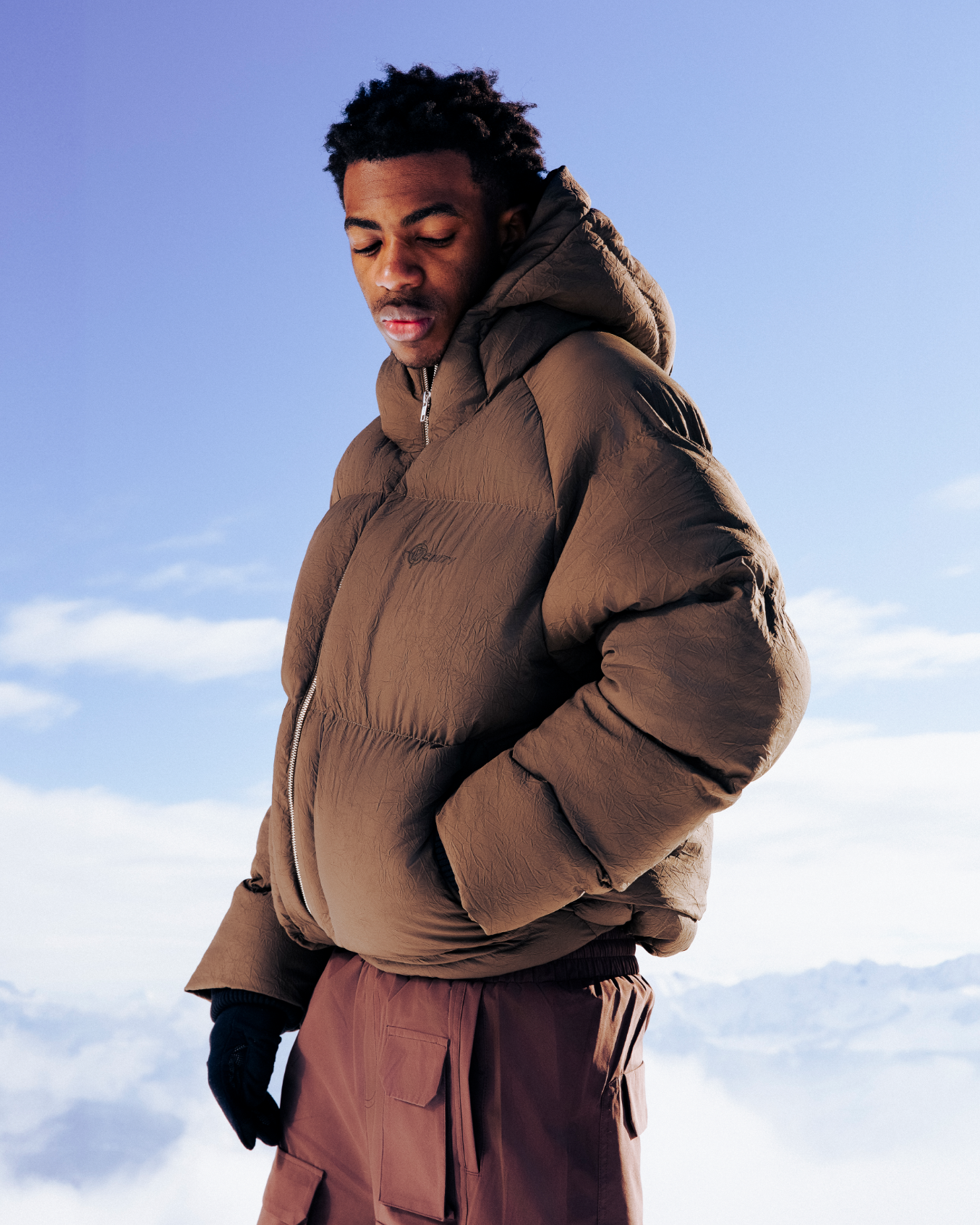 PUFFER JACKET BROWN
