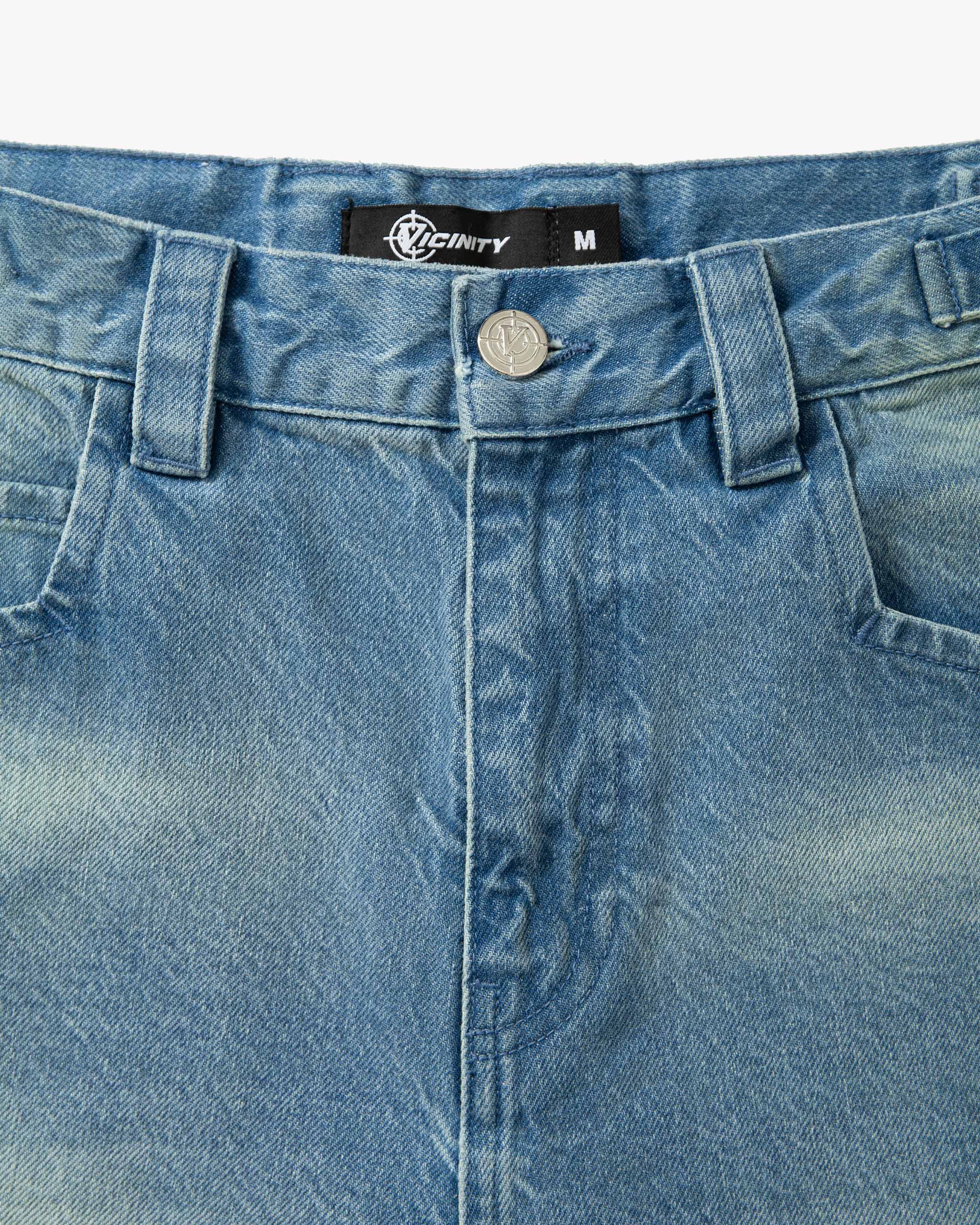 VINTAGE BLUE DENIM JORTS