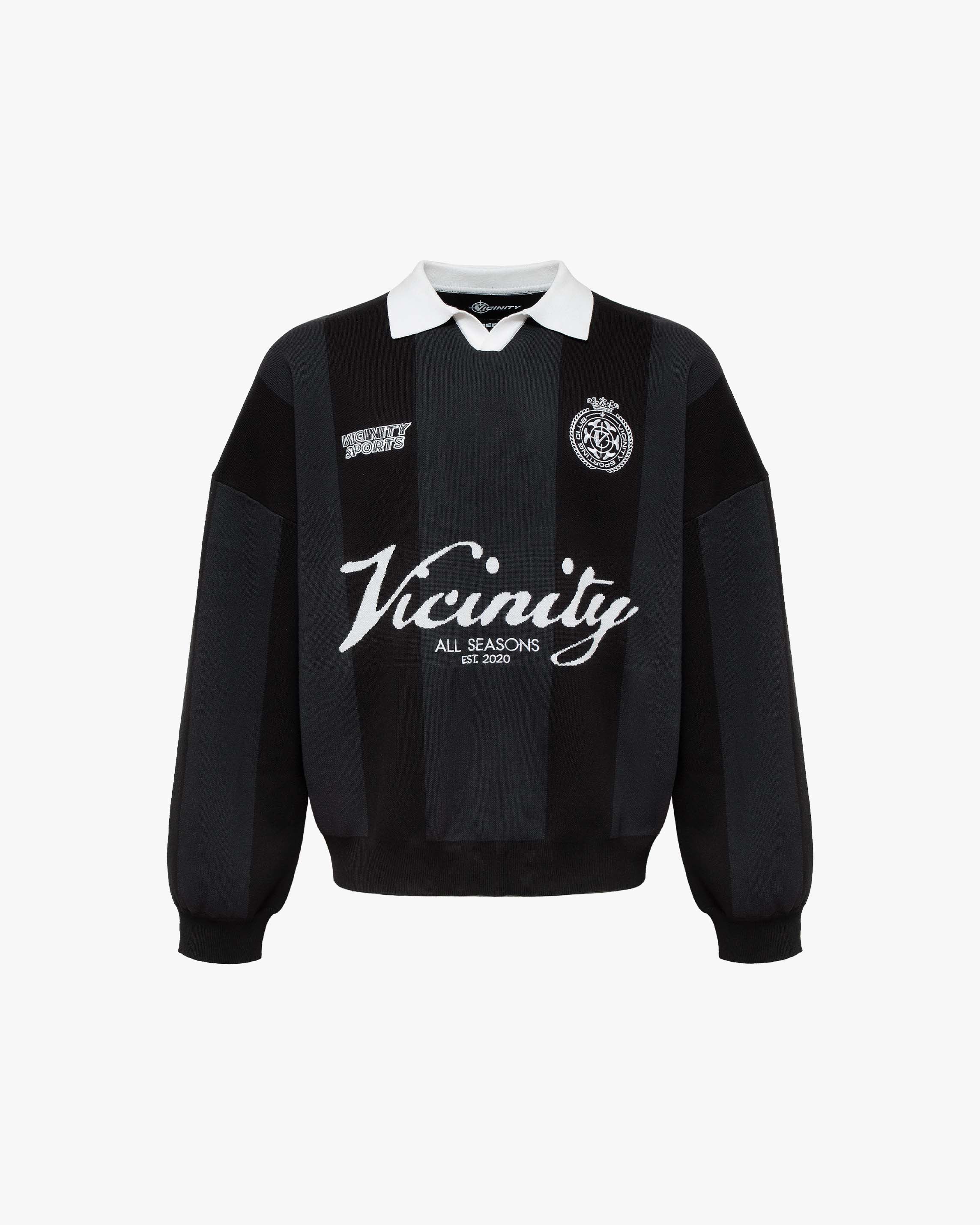 SPORTS TEAM JERSEY KNIT BLACK