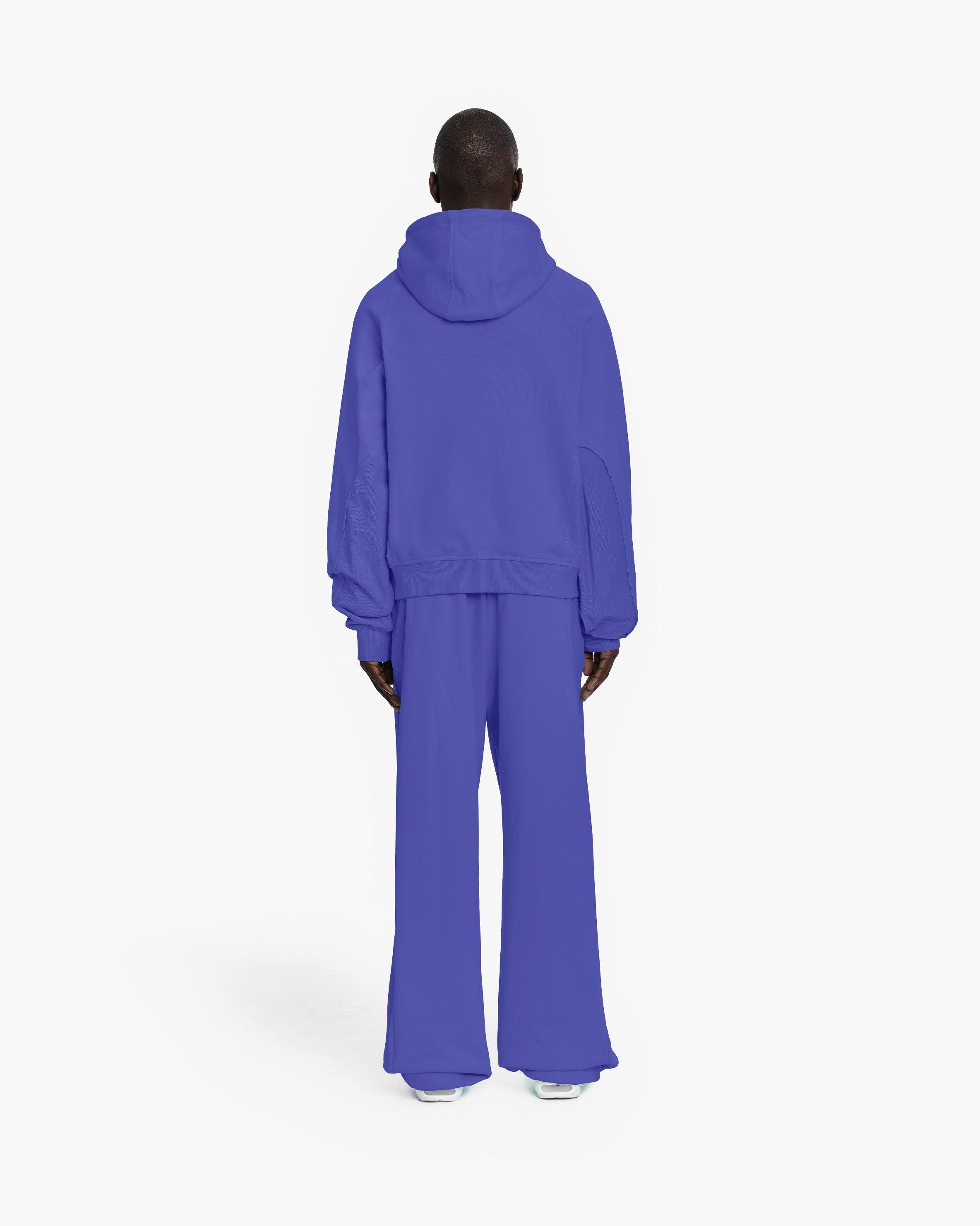 INSIDE OUT ZIP HOODIE OCEAN BLUE