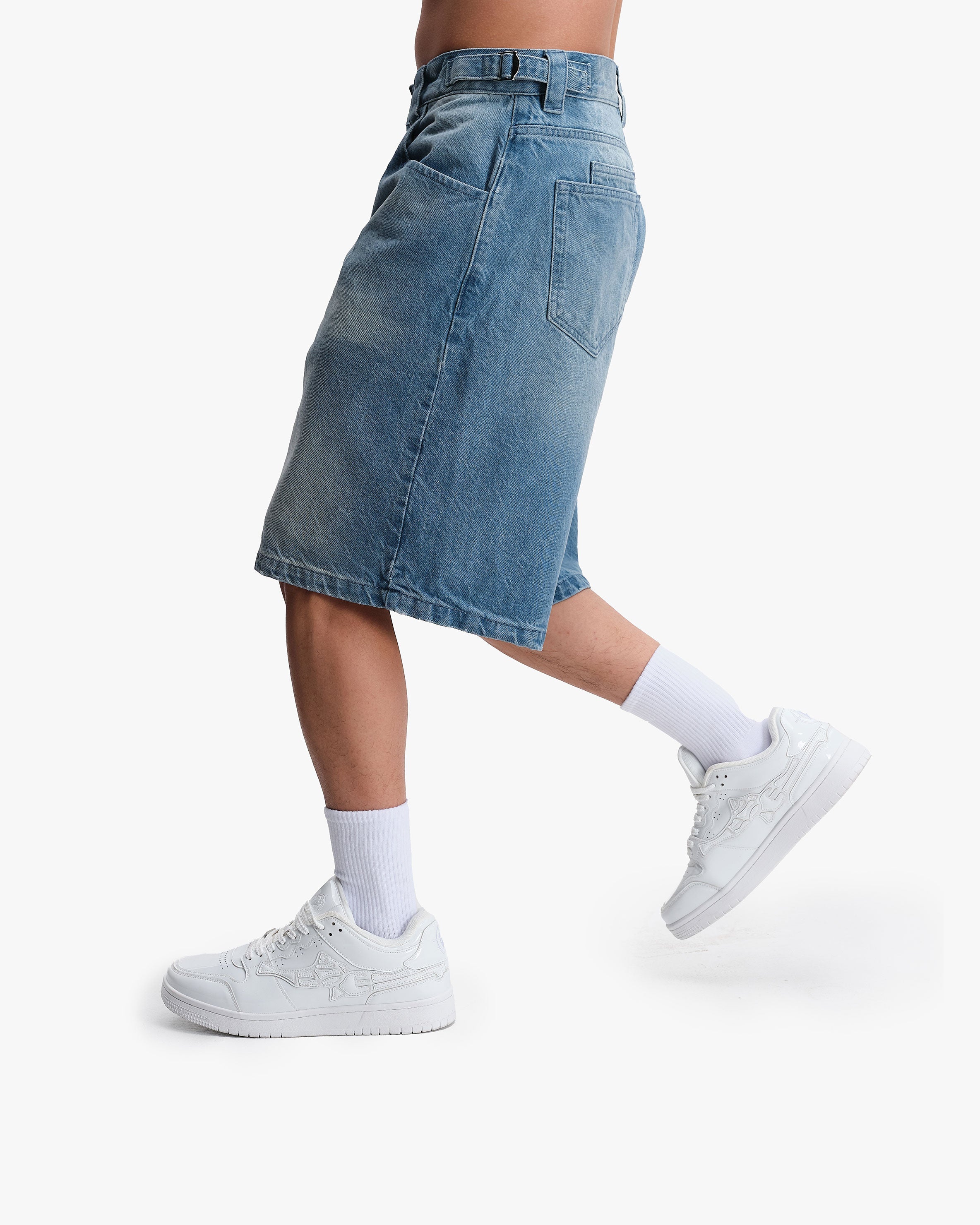 VINTAGE BLUE DENIM JORTS