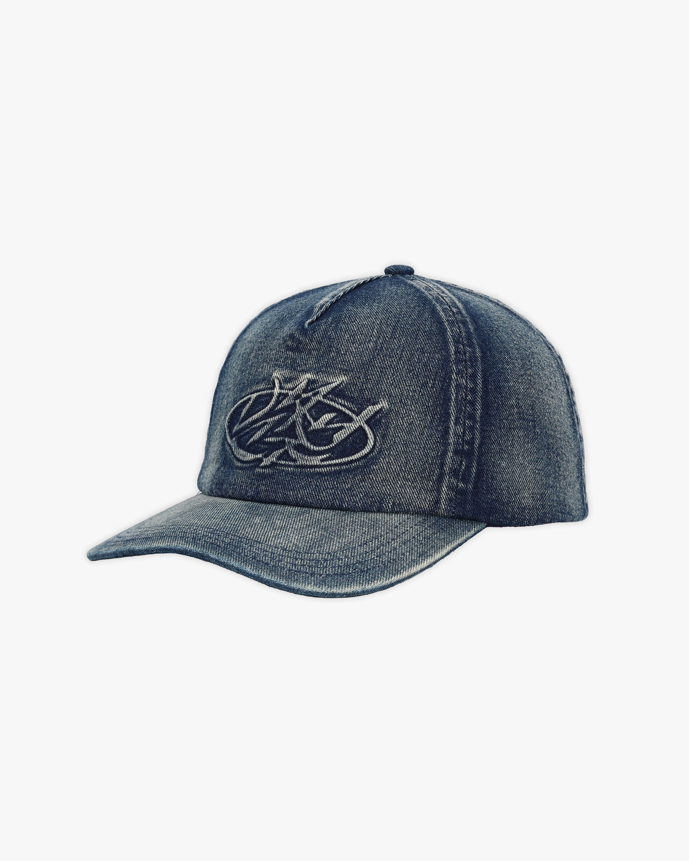 SCRIPT DENIM CAP BLUE