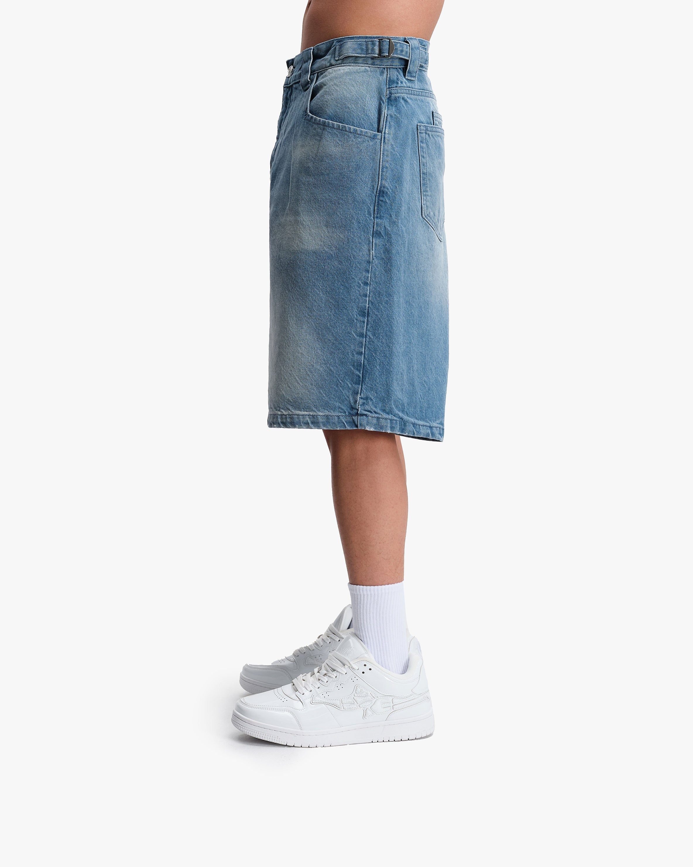 VINTAGE BLUE DENIM JORTS