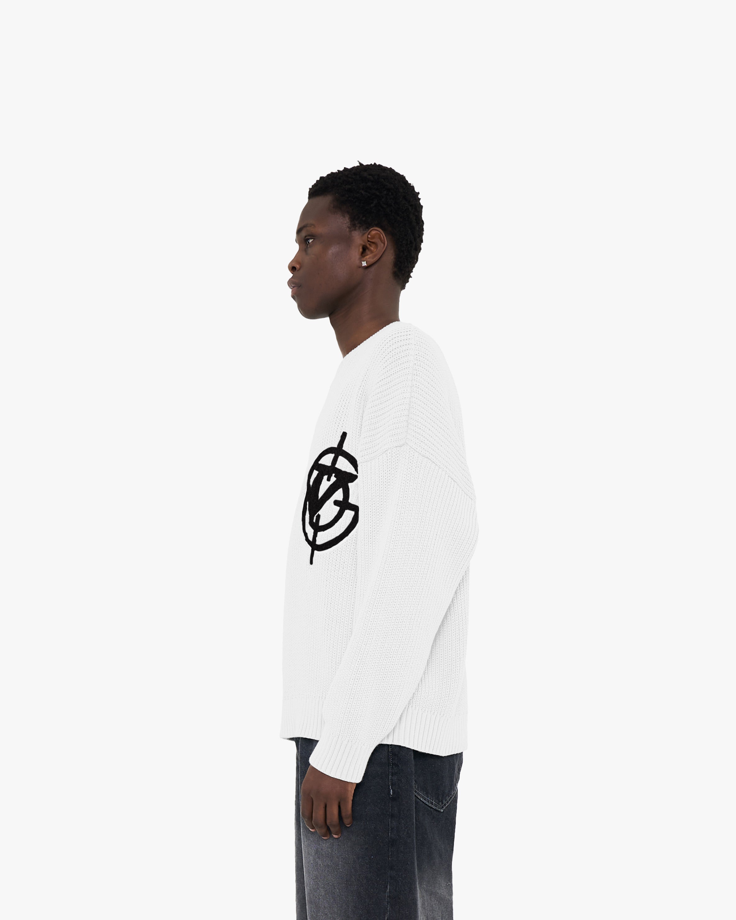 V-LOGO KNITWEAR WHITE
