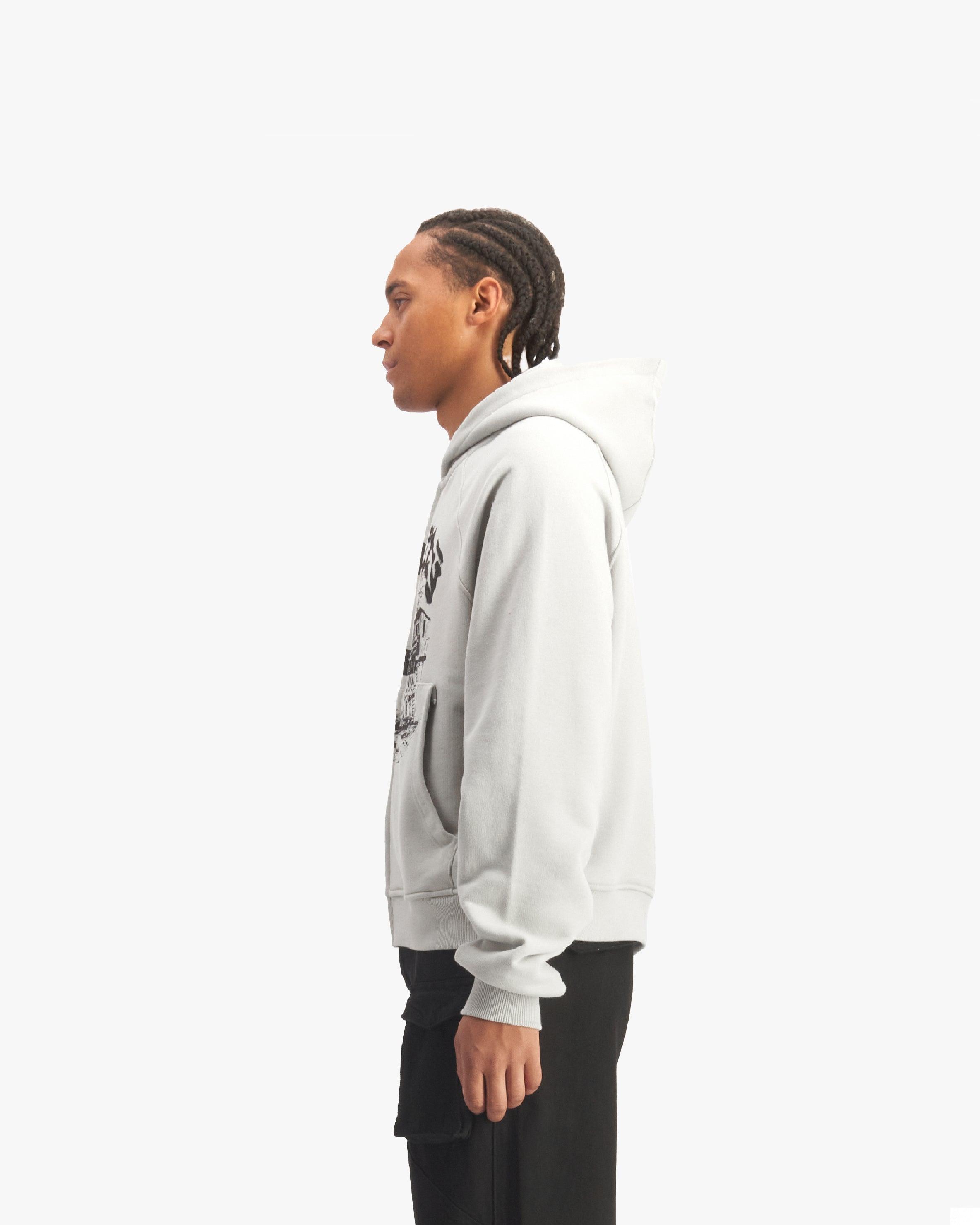 SHOOTING HOUSE ZIP HOODIE LIGHT GREY