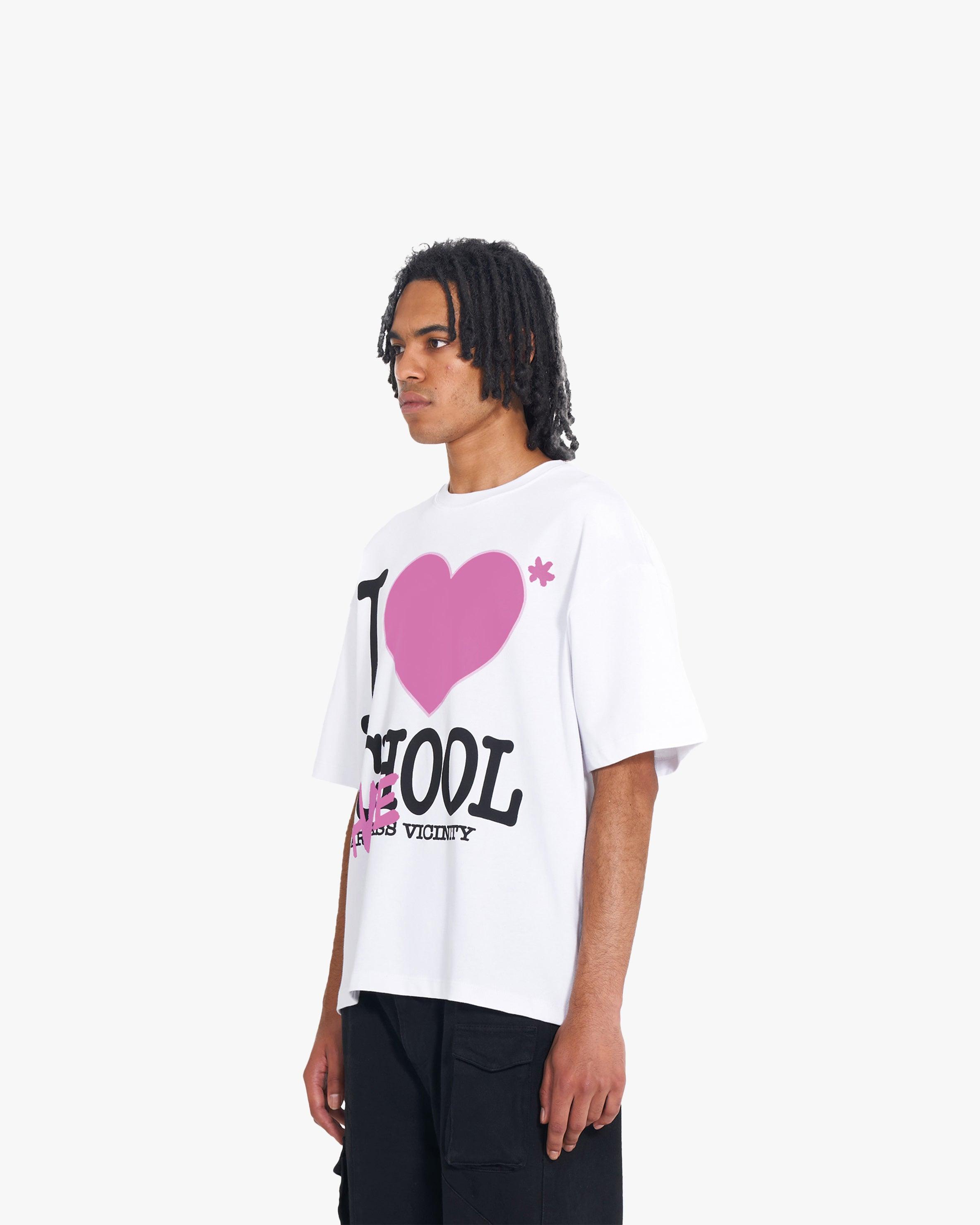 I LOVE SCHOOL TEE WHITE