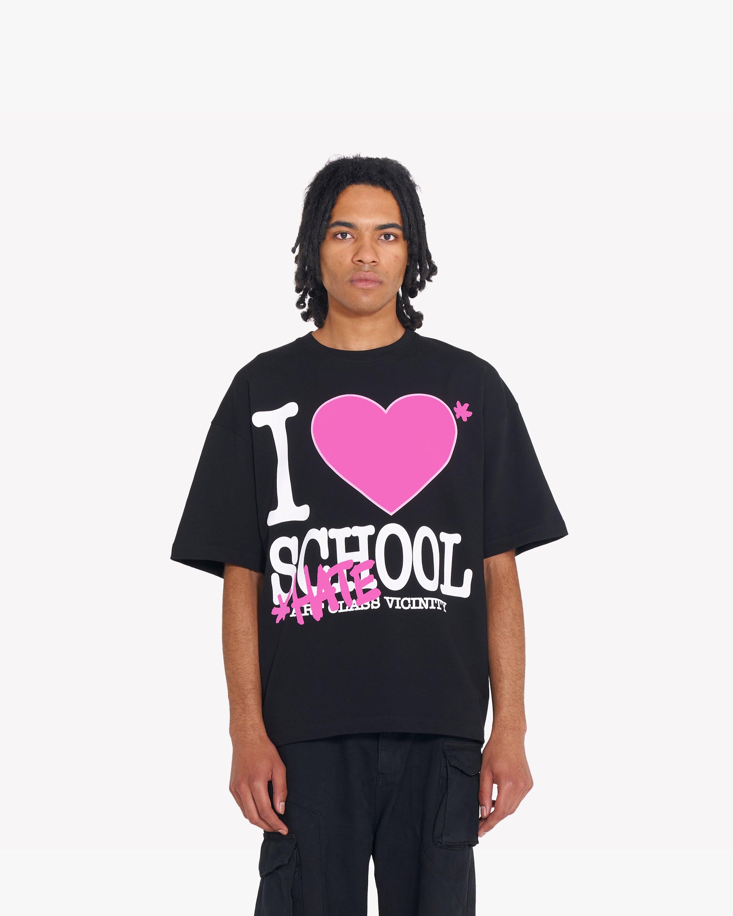 I LOVE SCHOOL TEE BLACK