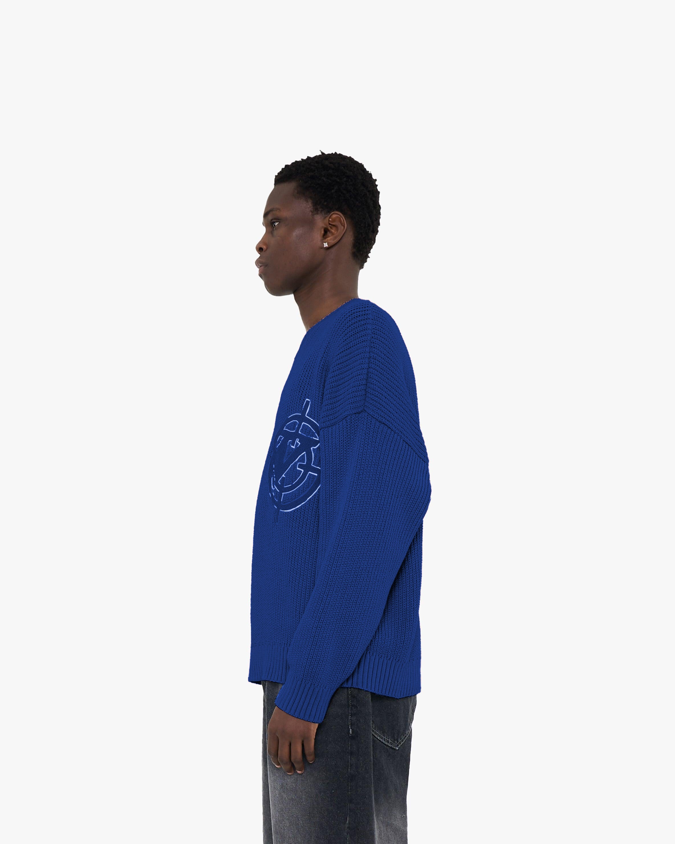 V-LOGO KNITWEAR ROYAL BLUE