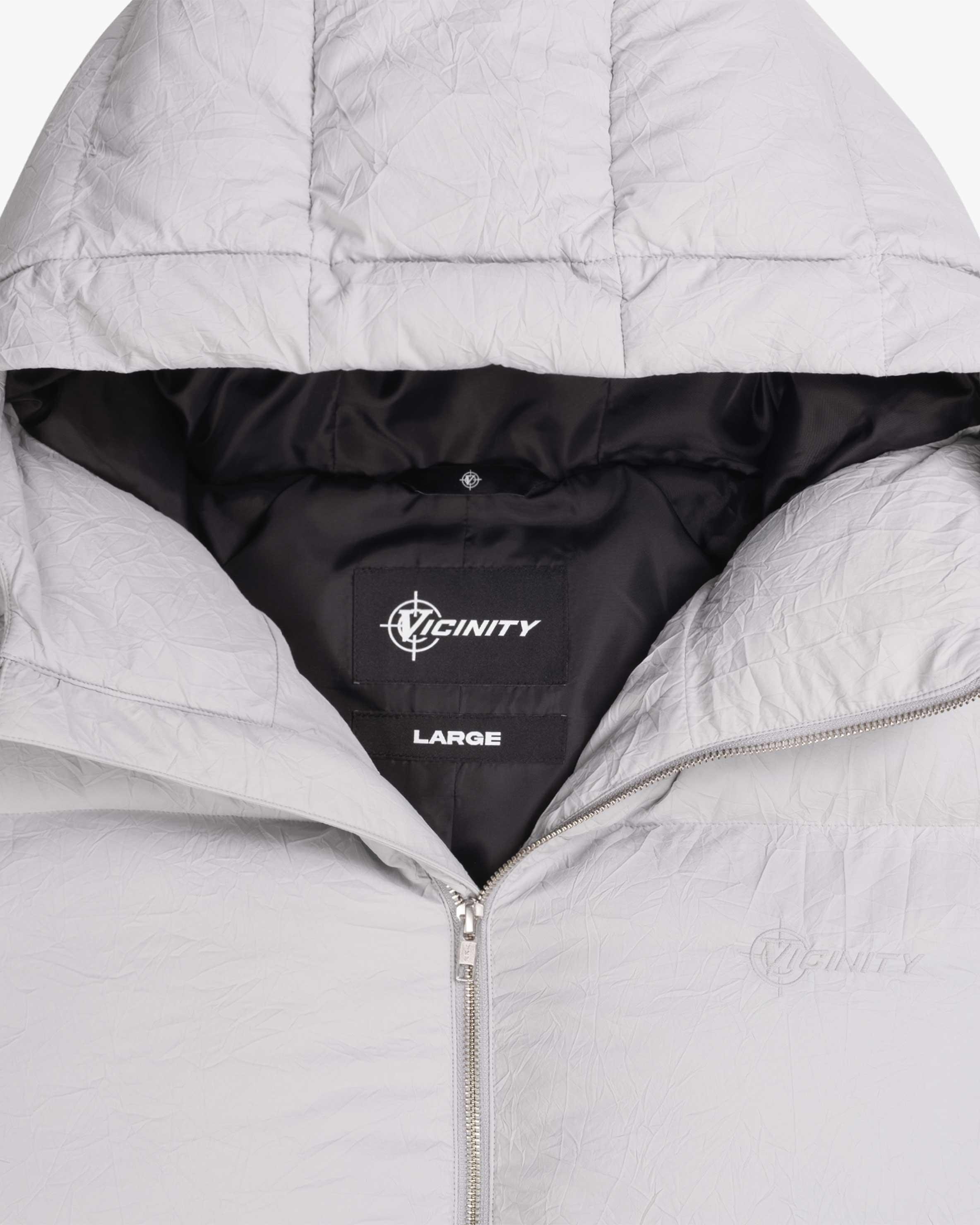 PUFFER JACKET LIGHT GREY