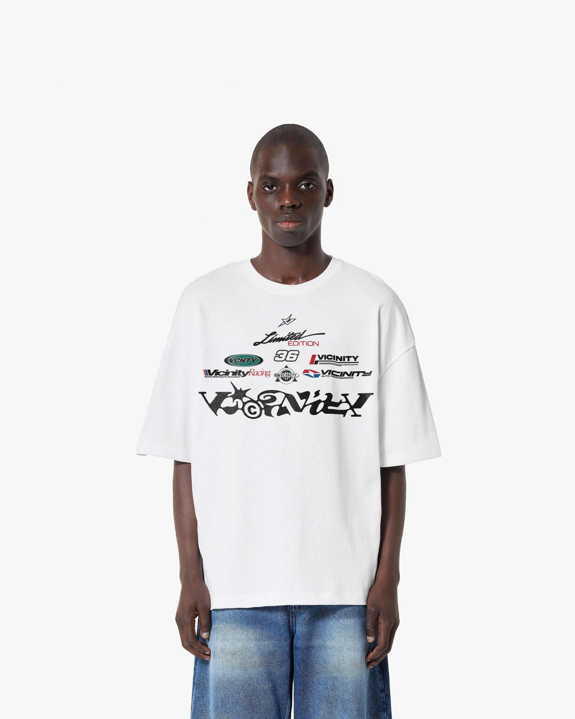 RACING LOGOS TEE WHITE