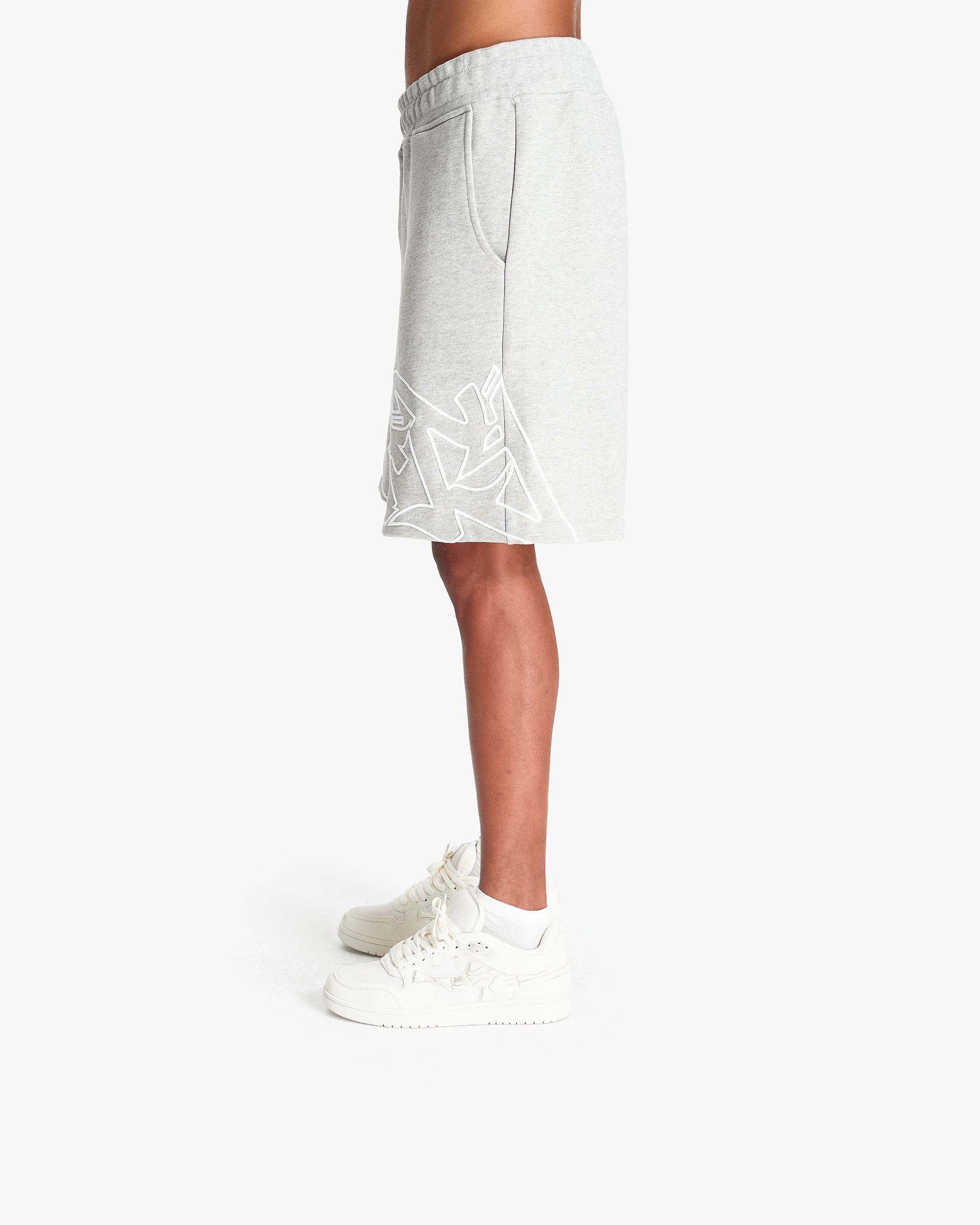 GRAFFITI SHORTS GREY MELANGE
