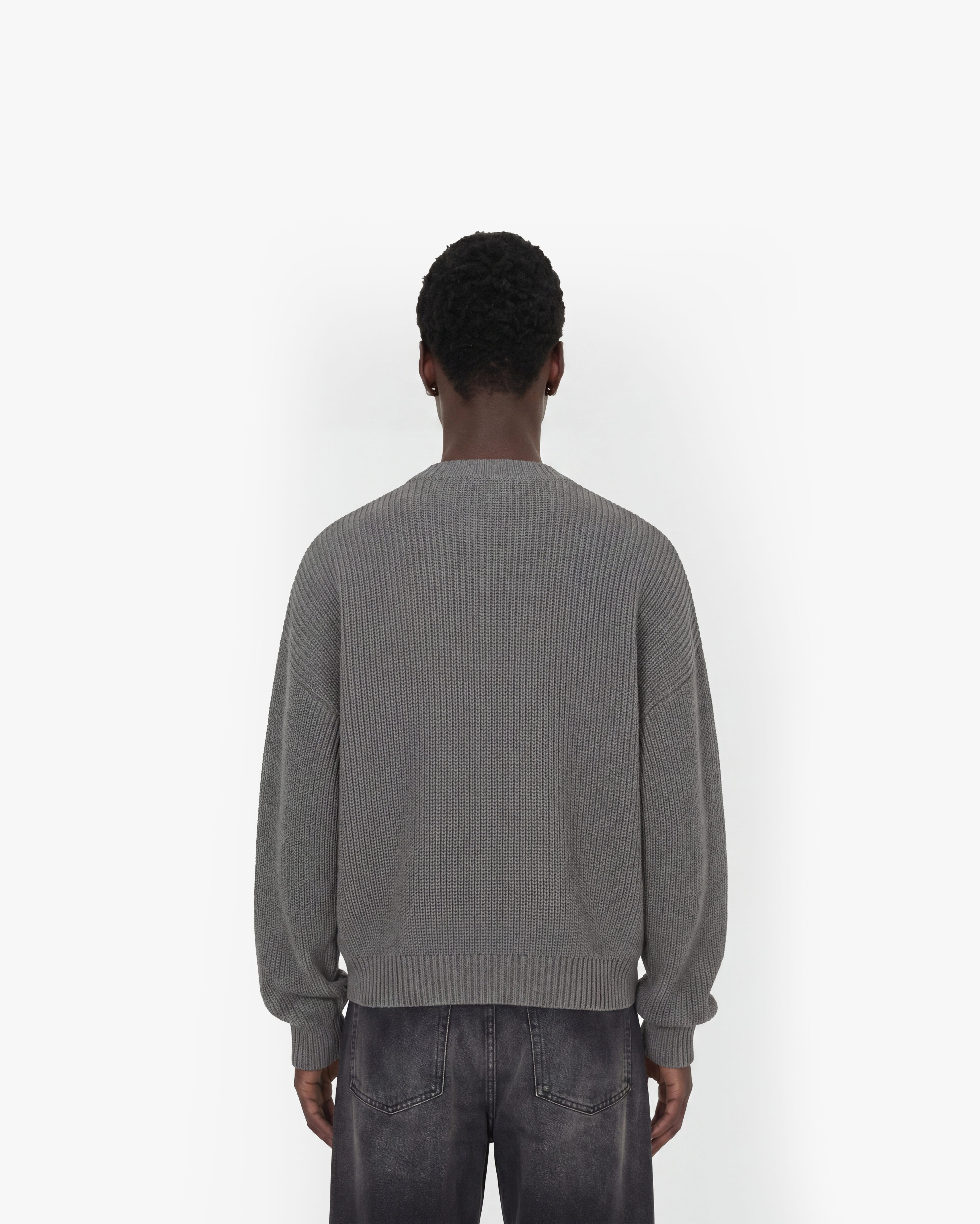 V-LOGO KNITWEAR DARK GREY