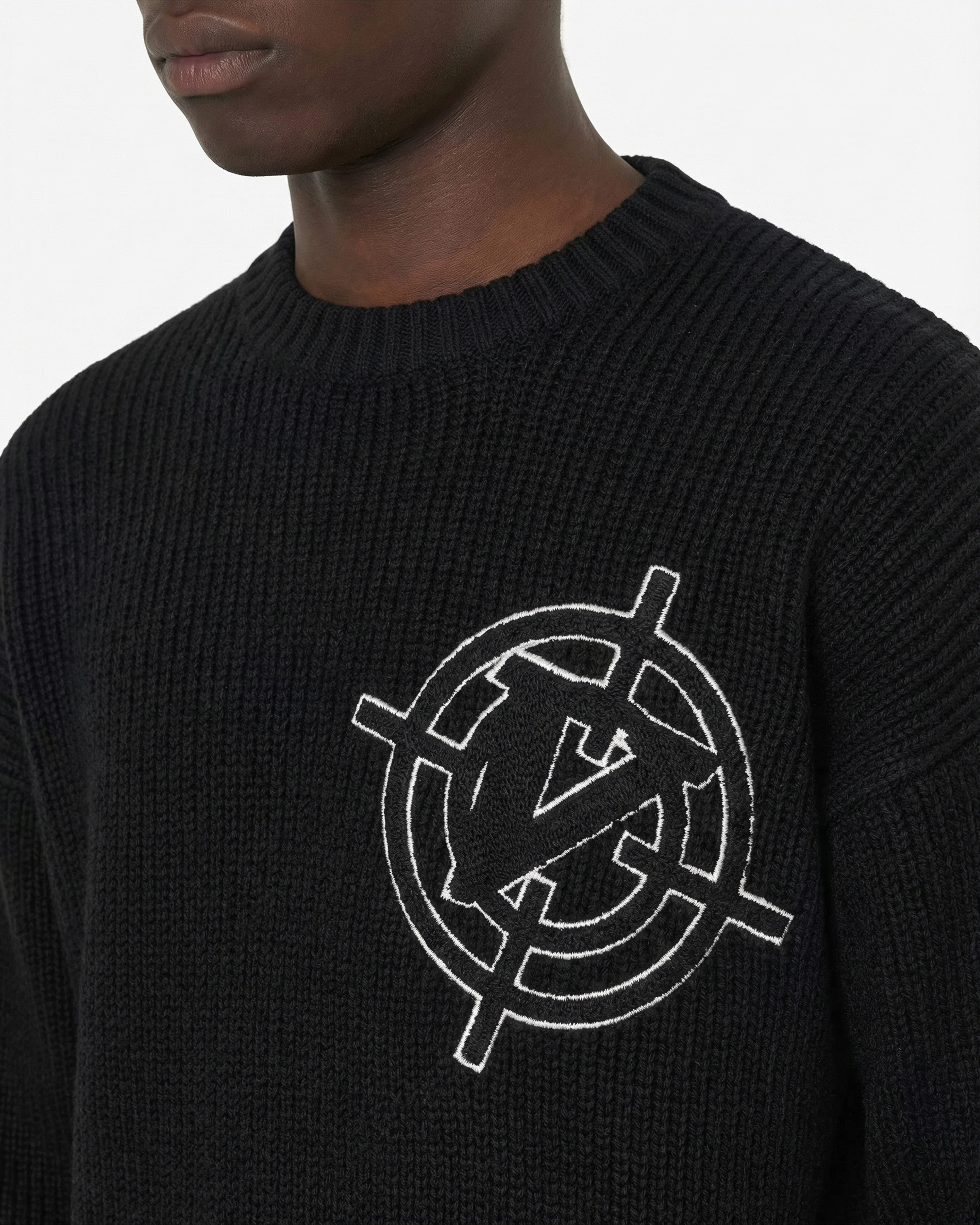 V-LOGO KNITWEAR BLACK