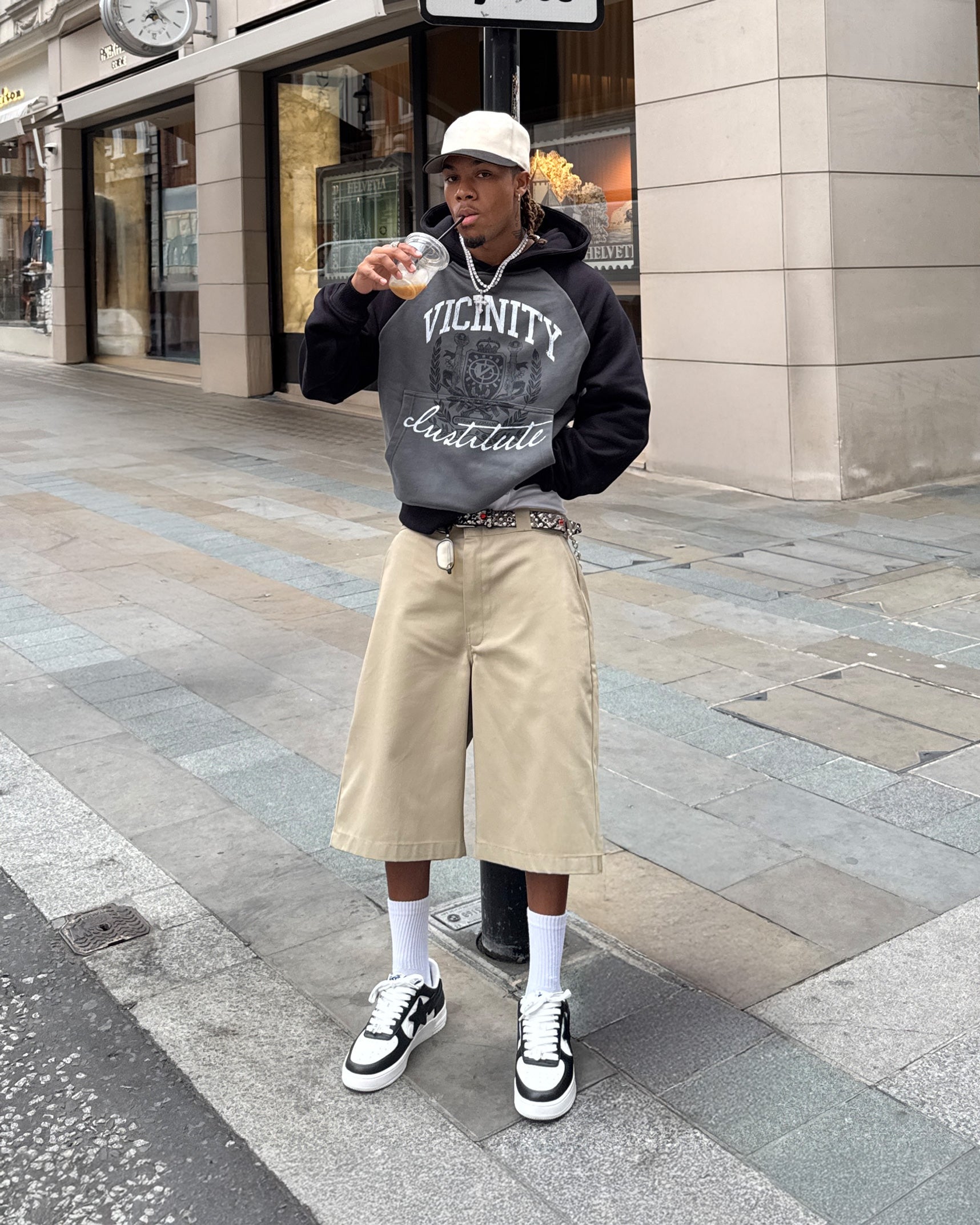 INSTITUTE HOODIE GREY/BLACK