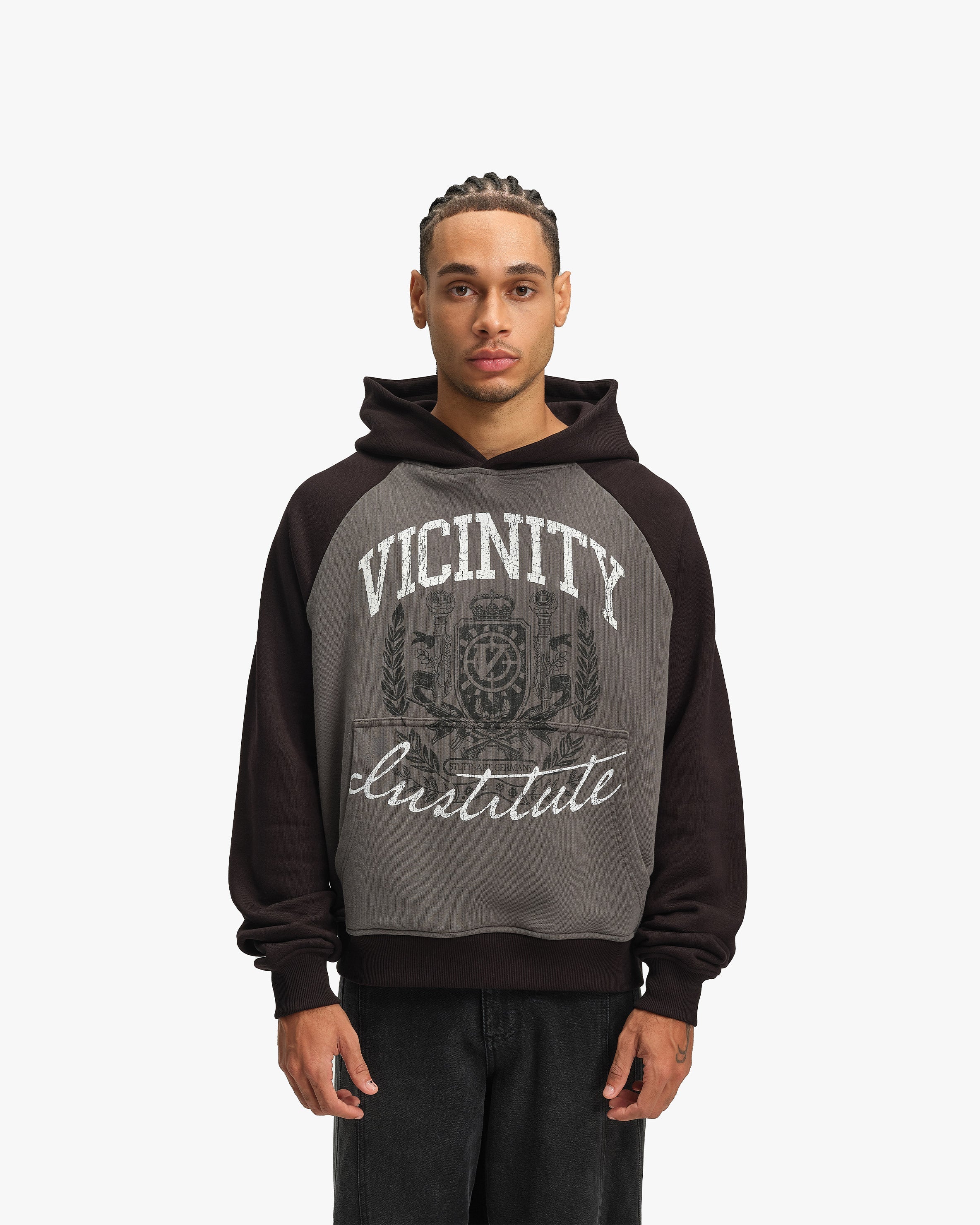 INSTITUTE HOODIE GREY/BLACK