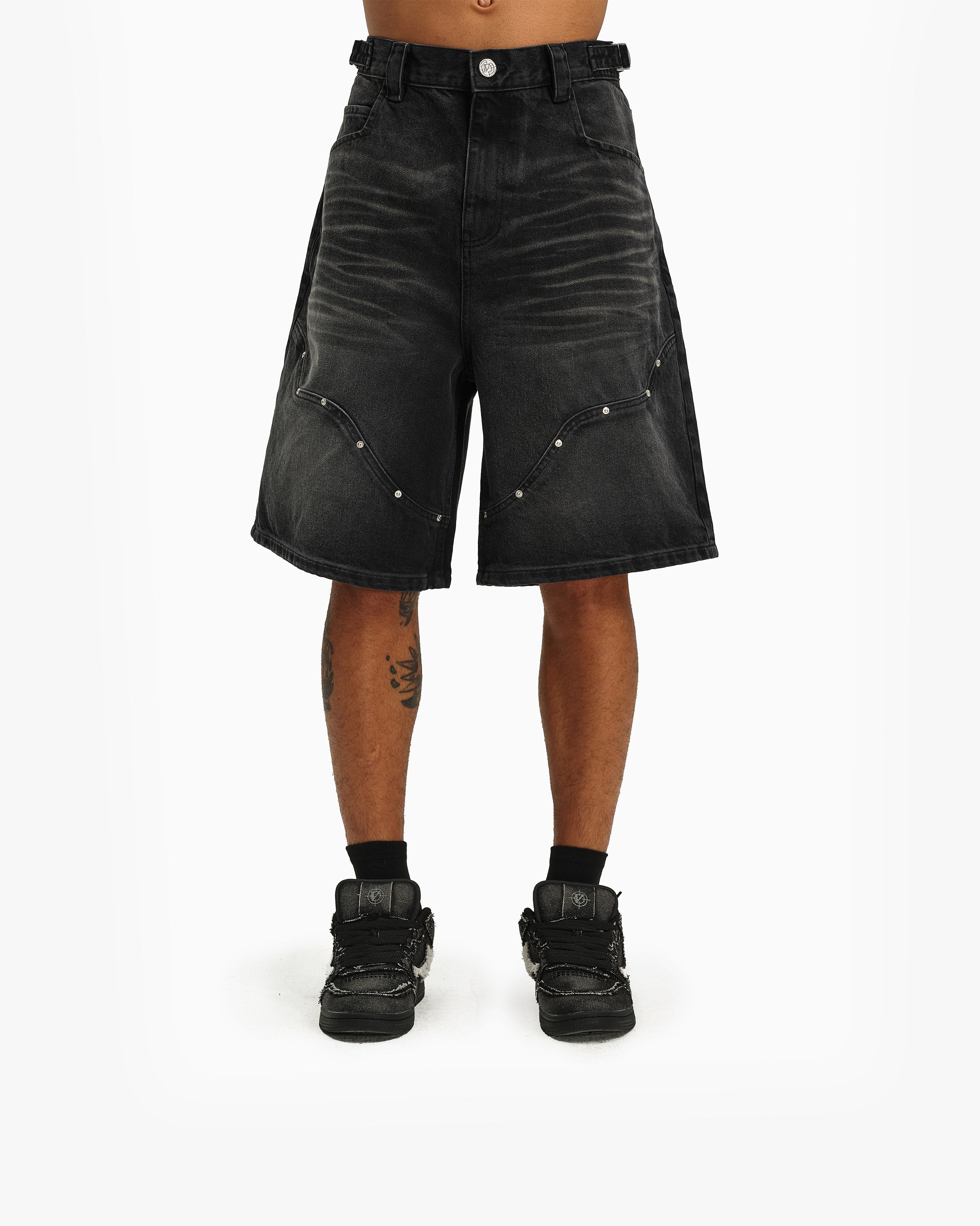 WILD SOUTH DENIM JORTS COAL