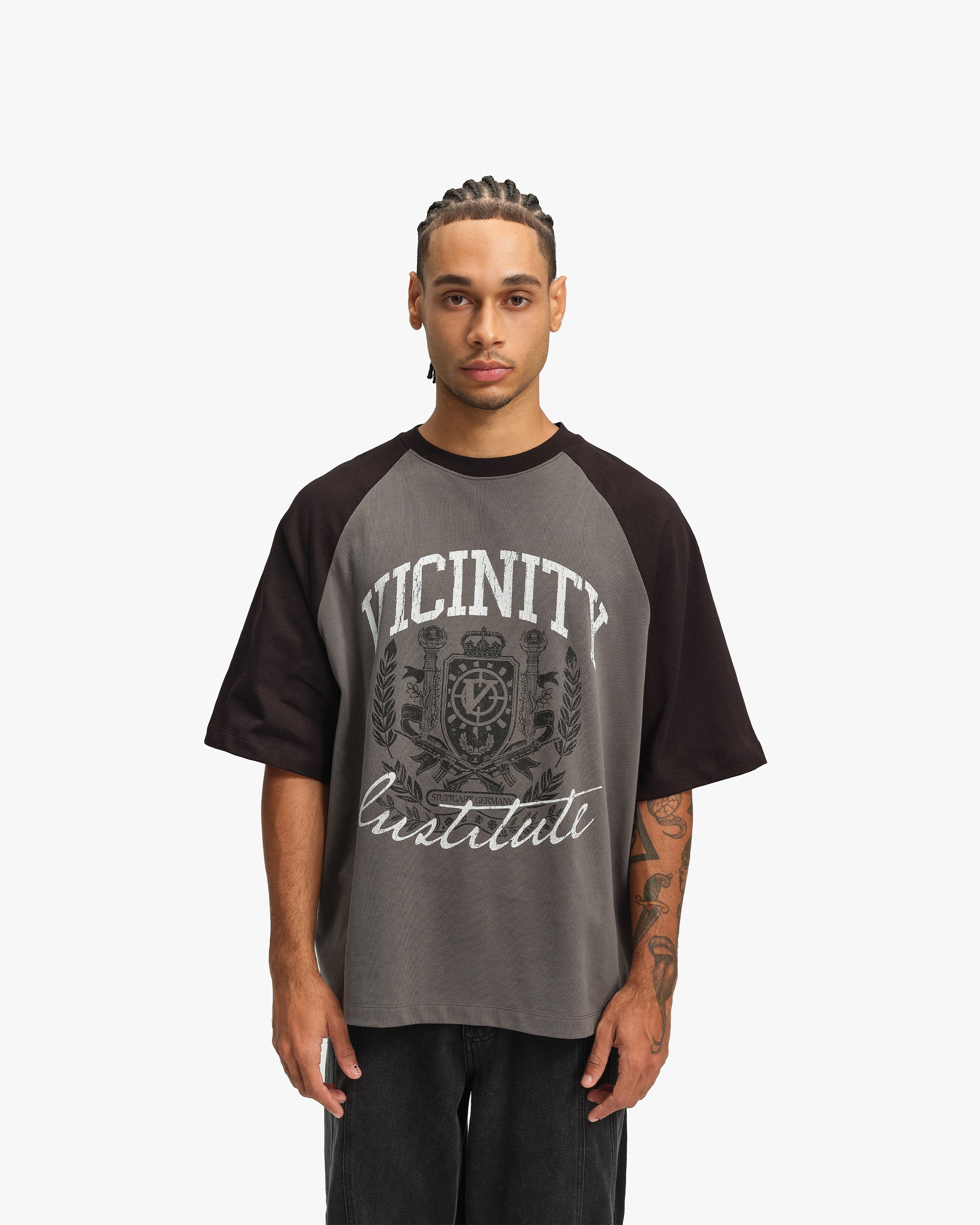 INSTITUTE TEE GREY/BLACK