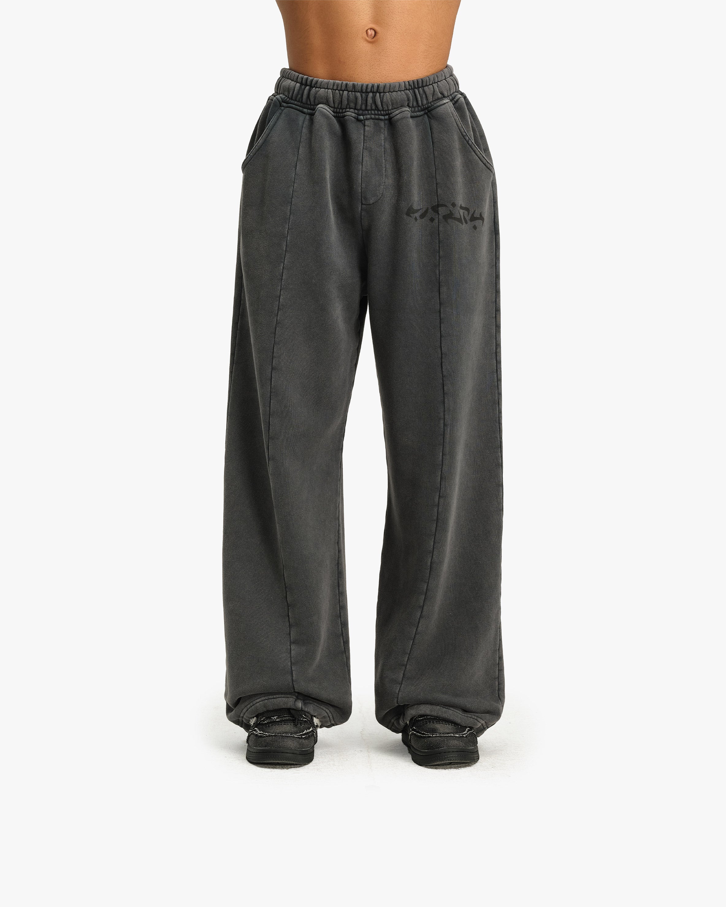 ACID WASHED JOGGER DARK GREY