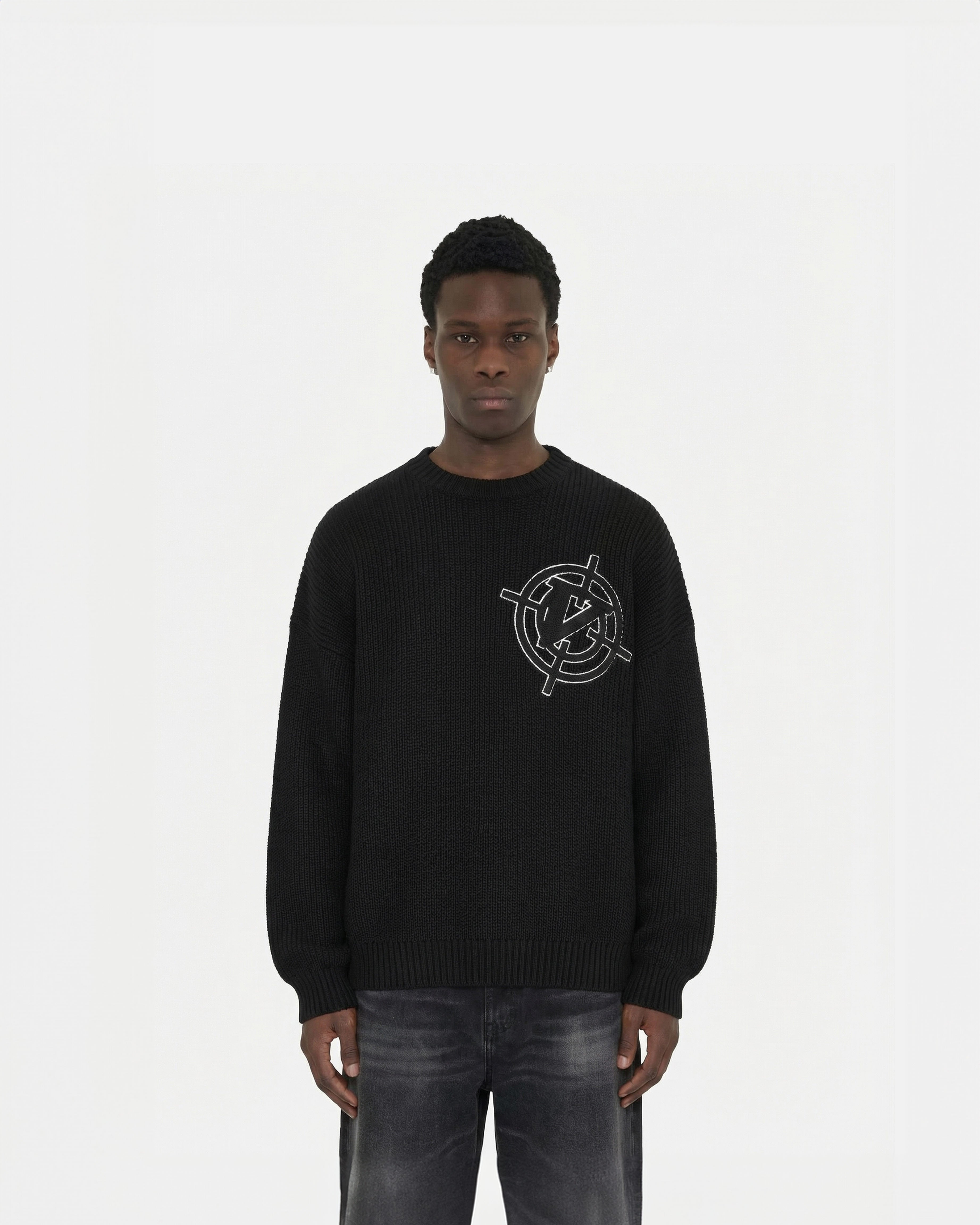 V-LOGO KNITWEAR BLACK