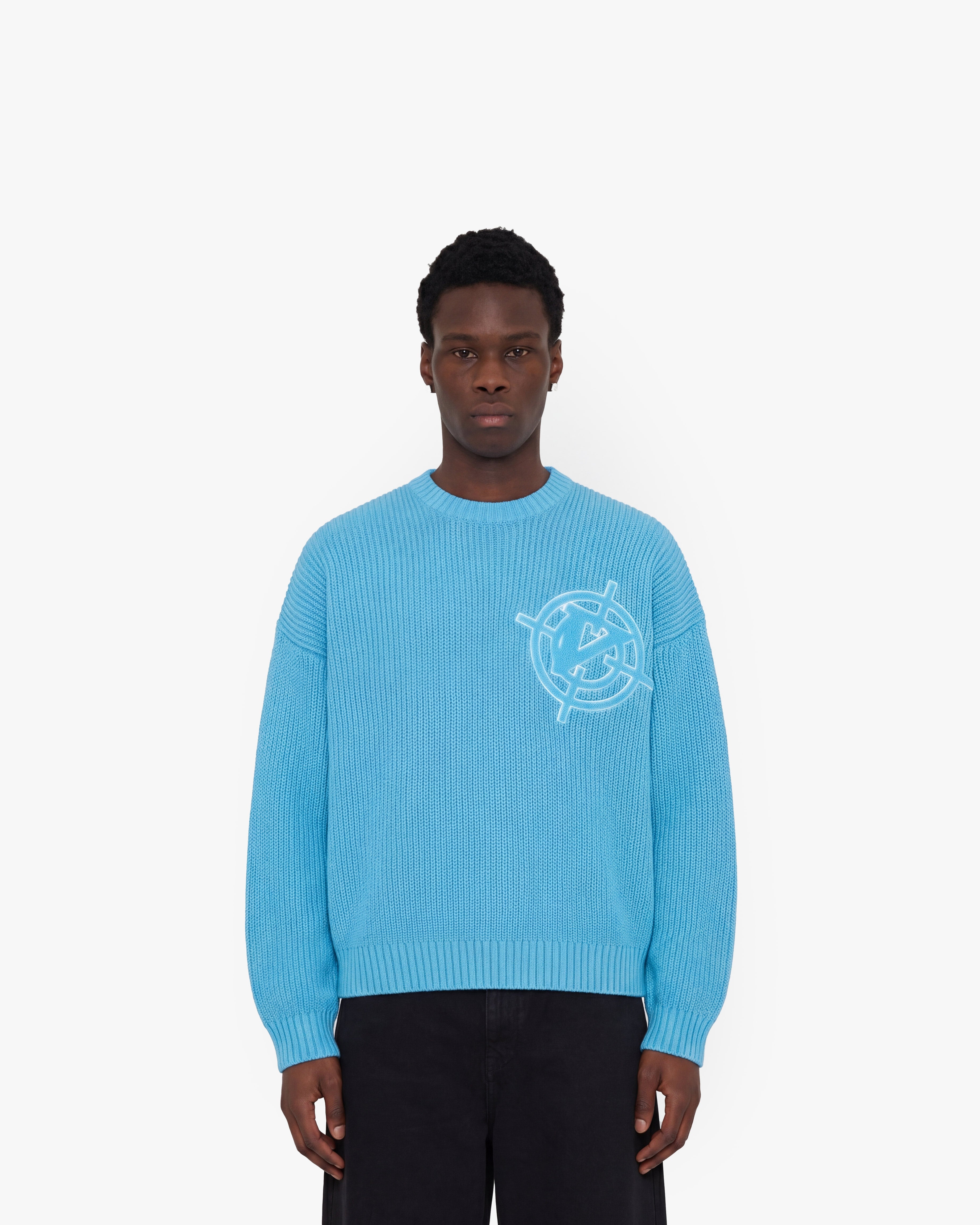V-LOGO KNITWEAR SKY BLUE
