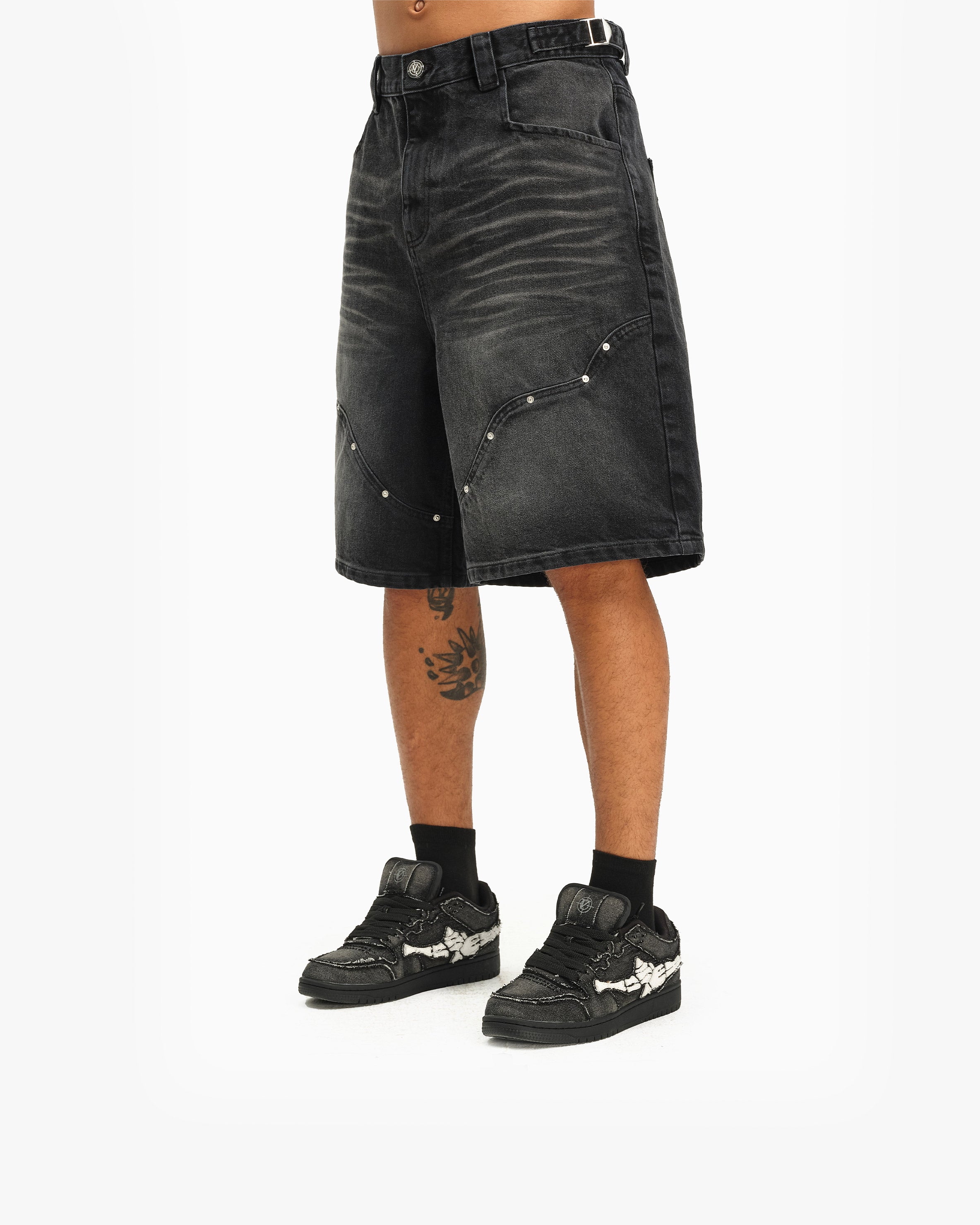 WILD SOUTH DENIM JORTS COAL
