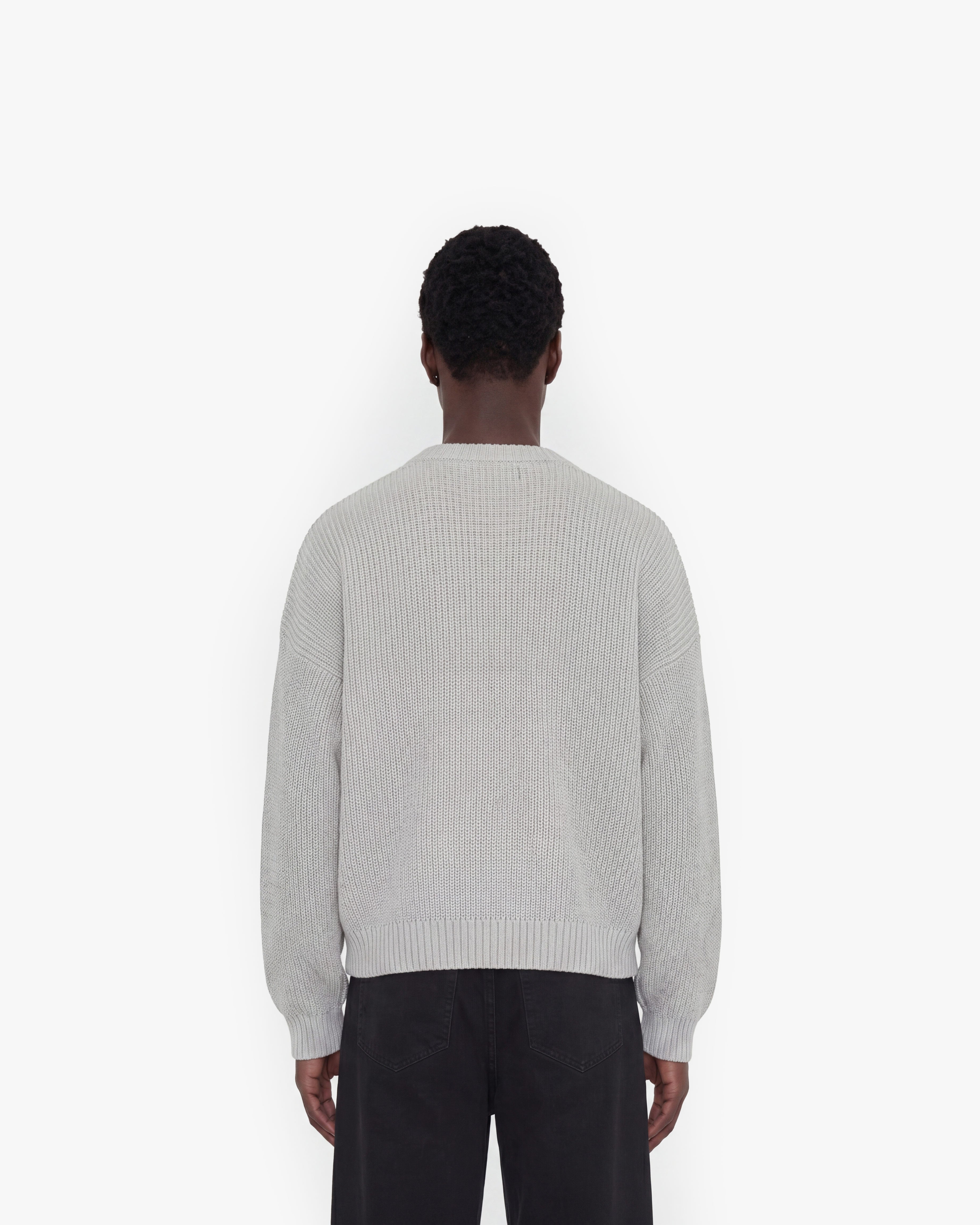 V-LOGO KNITWEAR LIGHT GREY