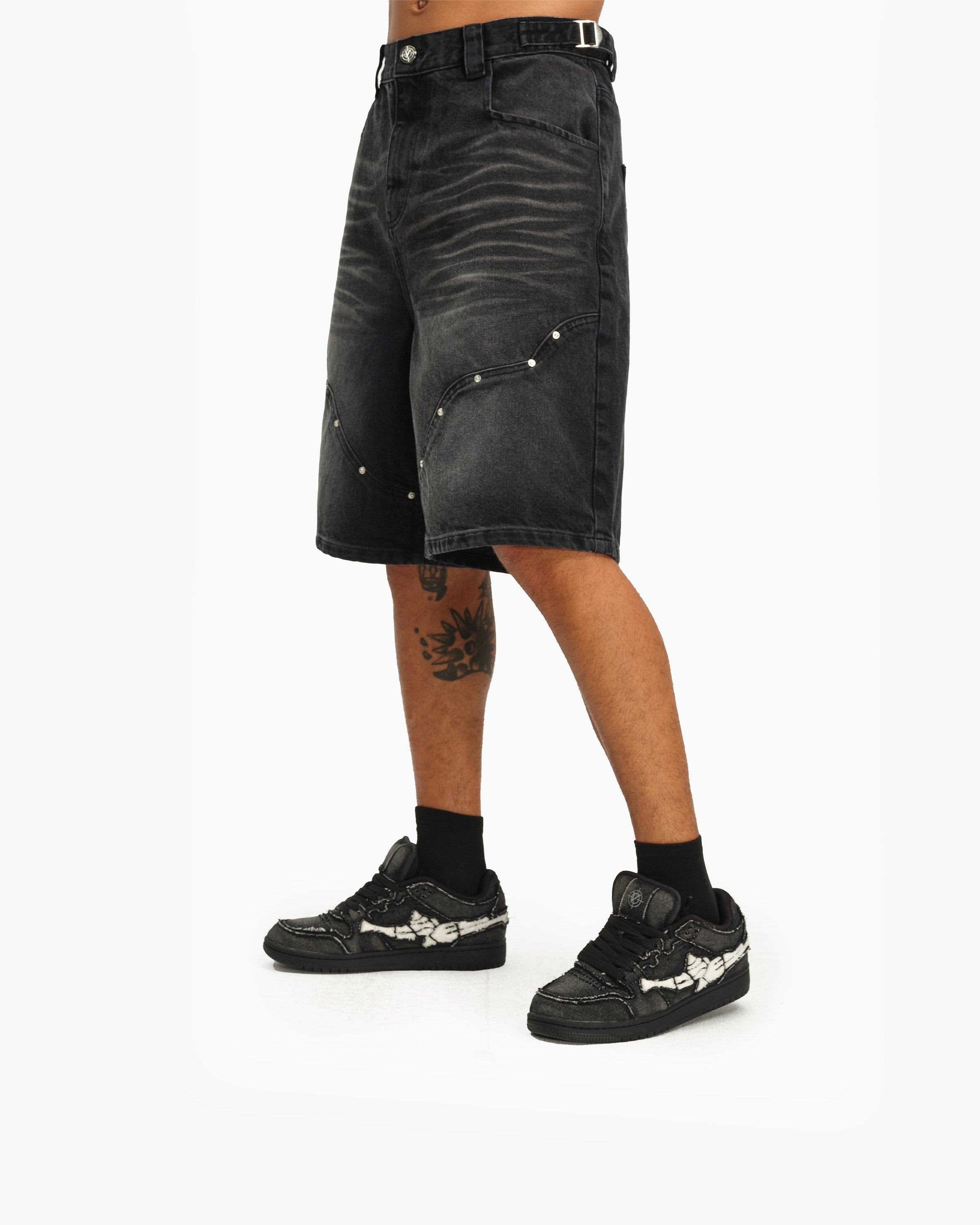 WILD SOUTH DENIM JORTS COAL