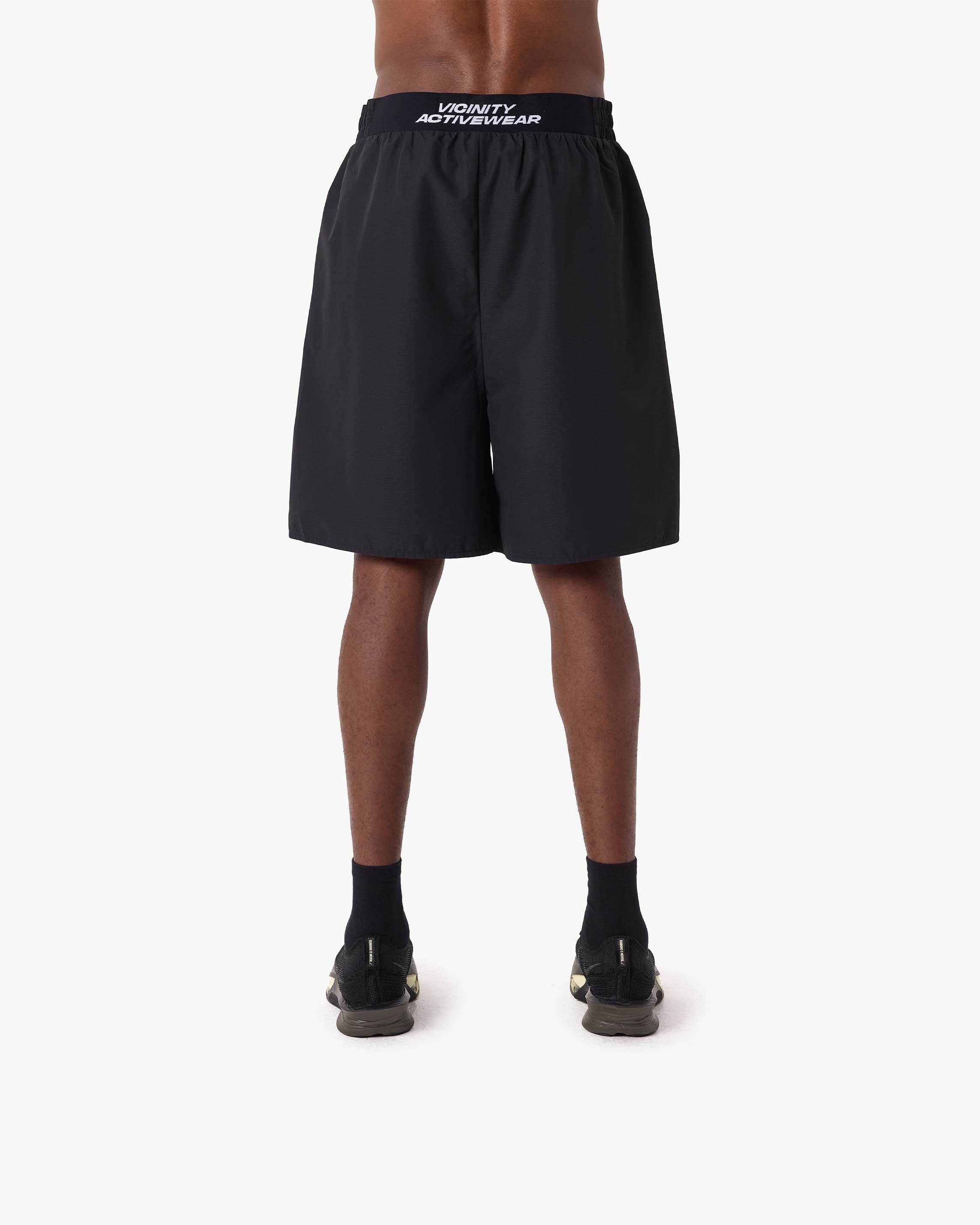 ACTIVEWEAR TRACK SHORTS BLACK