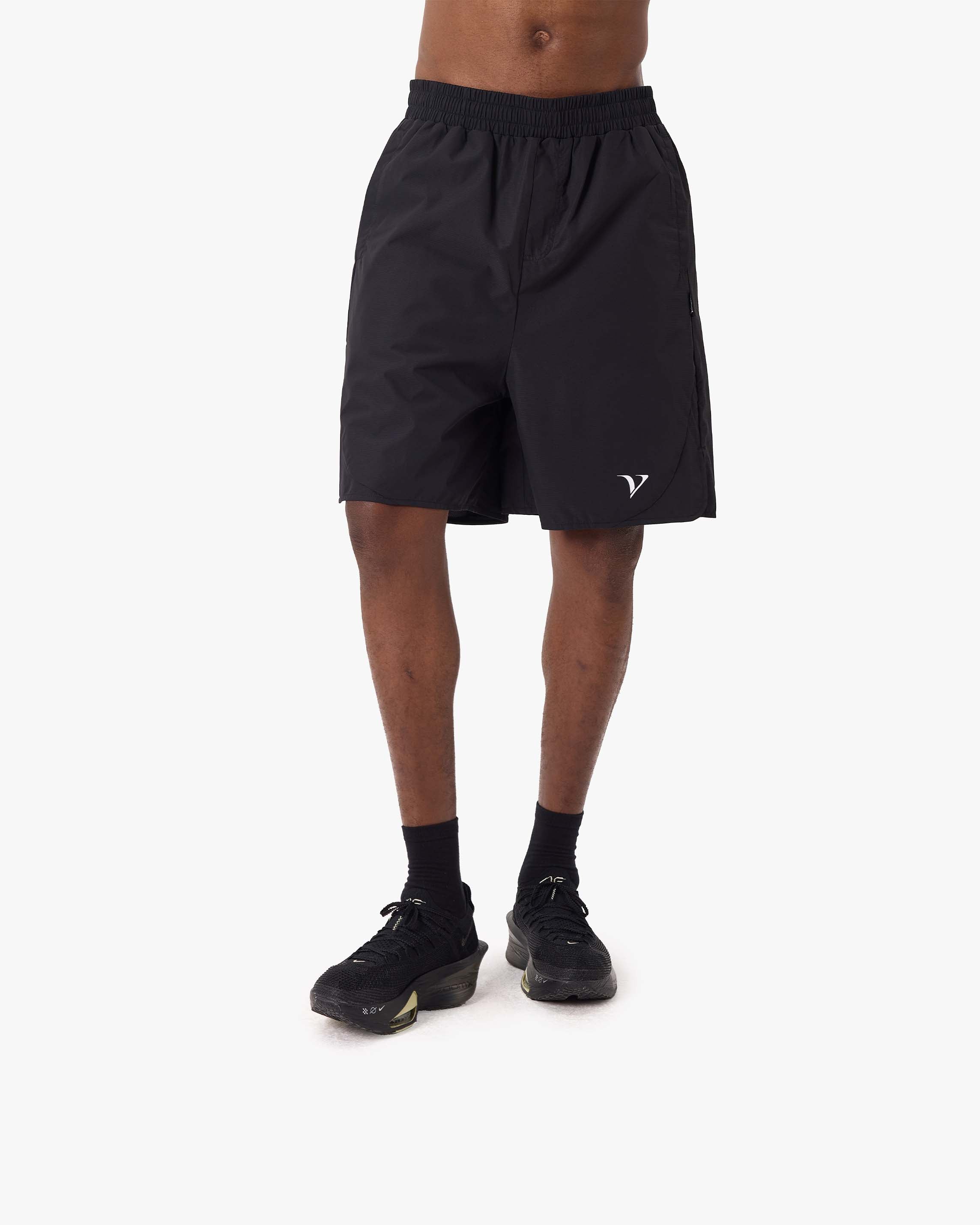 ACTIVEWEAR TRACK SHORTS BLACK