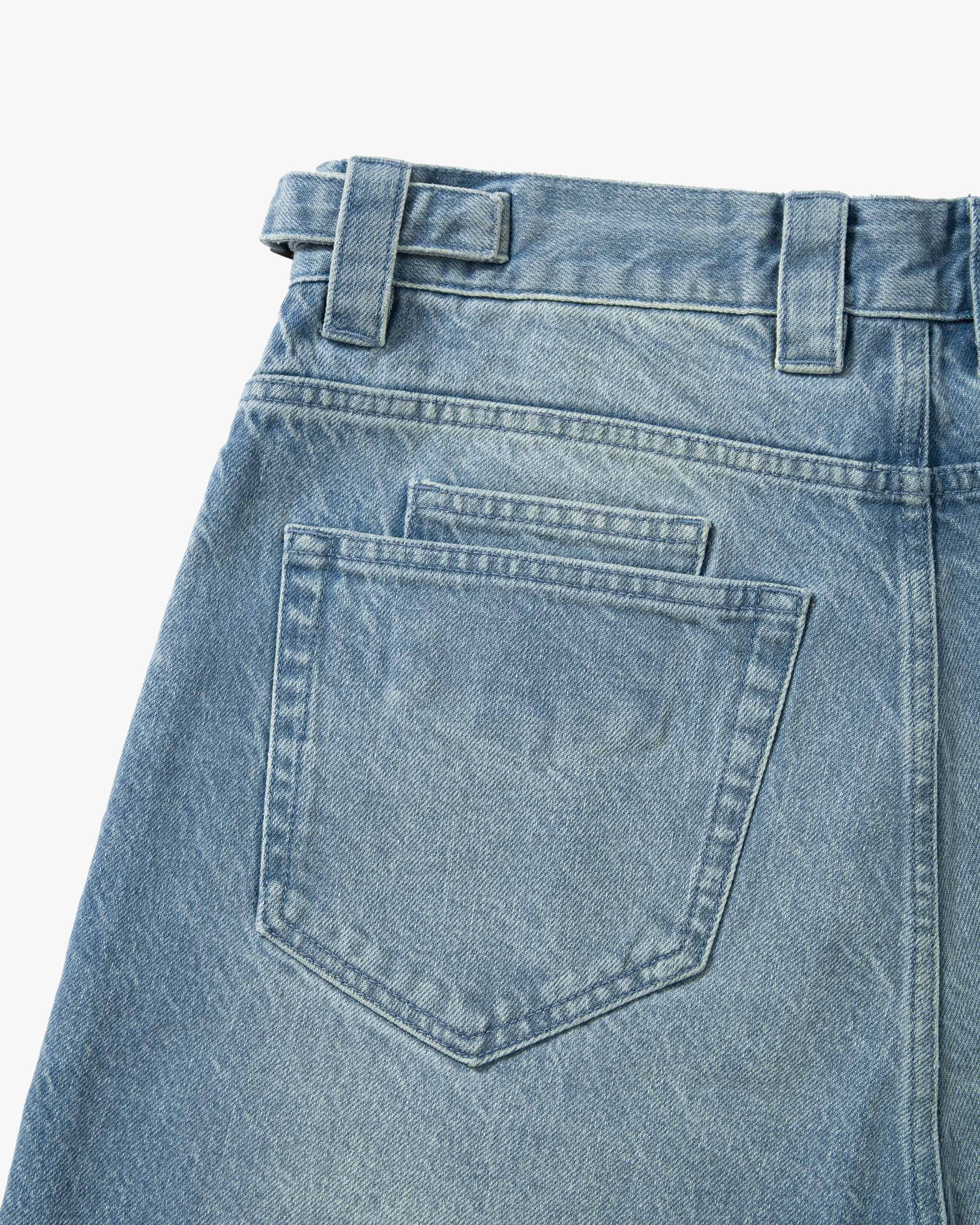 VINTAGE BLUE DENIM JORTS